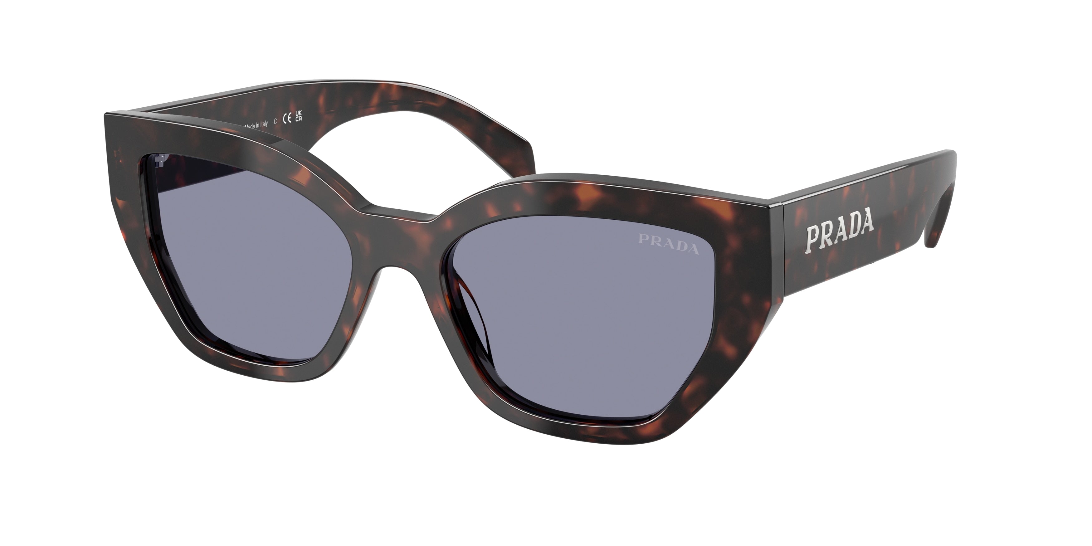 Prada PRA09SF Butterfly Sunglasses 17N03N-Root Tortoise 55-145-16 - Color Map Tortoise