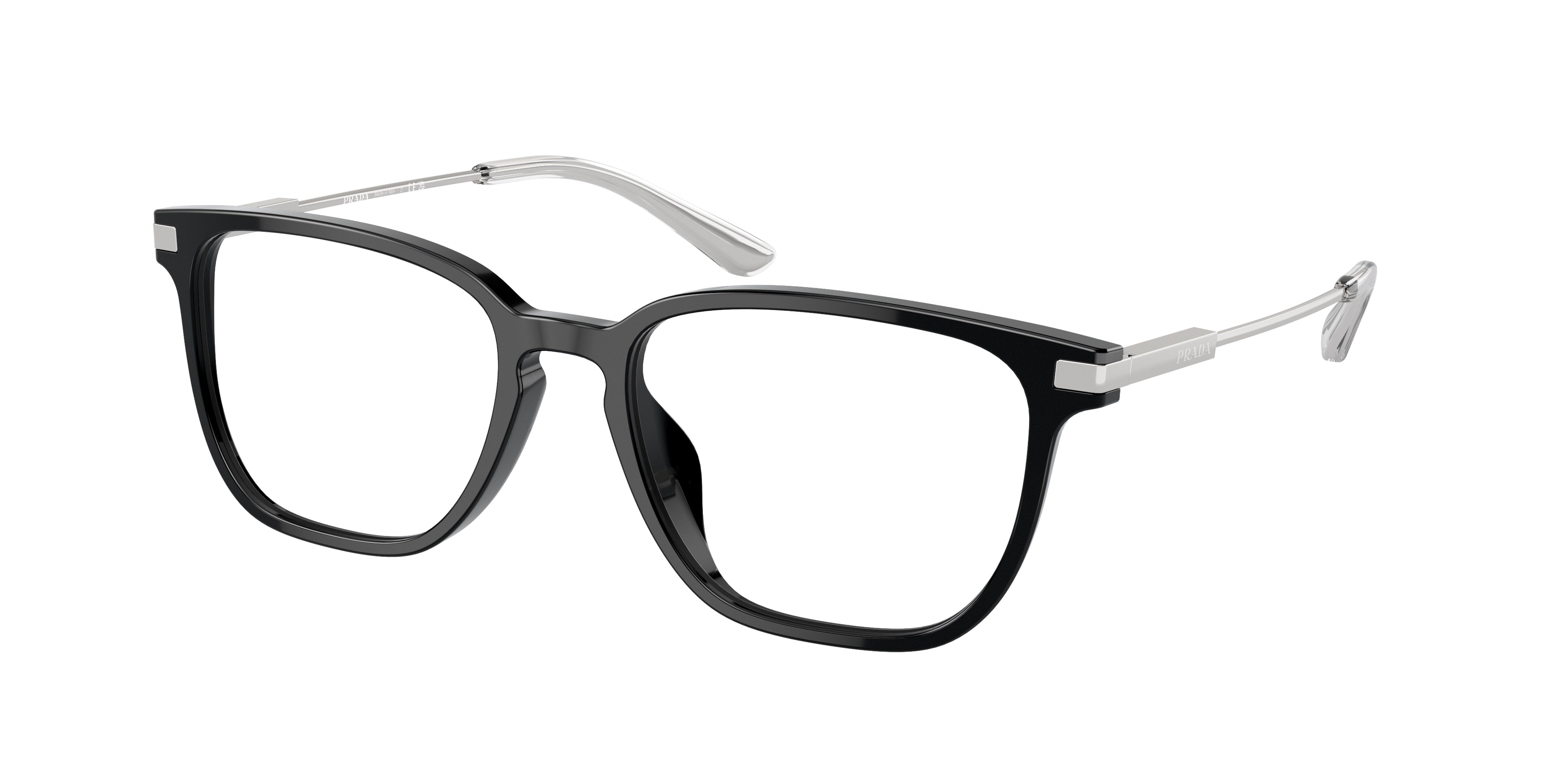 Prada PRA12VD Pillow Eyeglasses  1AB1O1-Black 54-145-18 - Color Map Black
