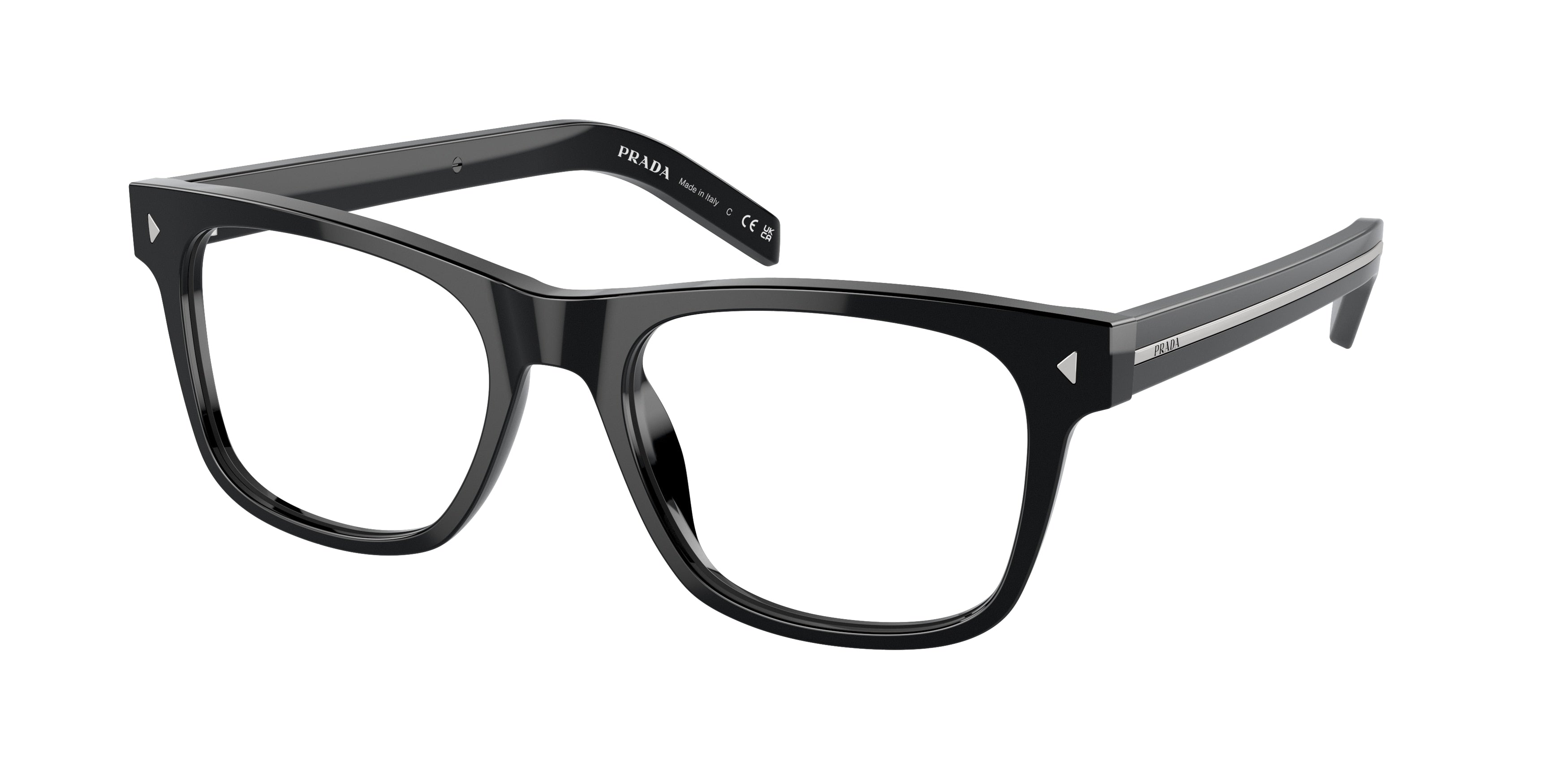 Prada PRA13VF Pillow Eyeglasses 16K1O1-Black 54-150-18 - Color Map Black