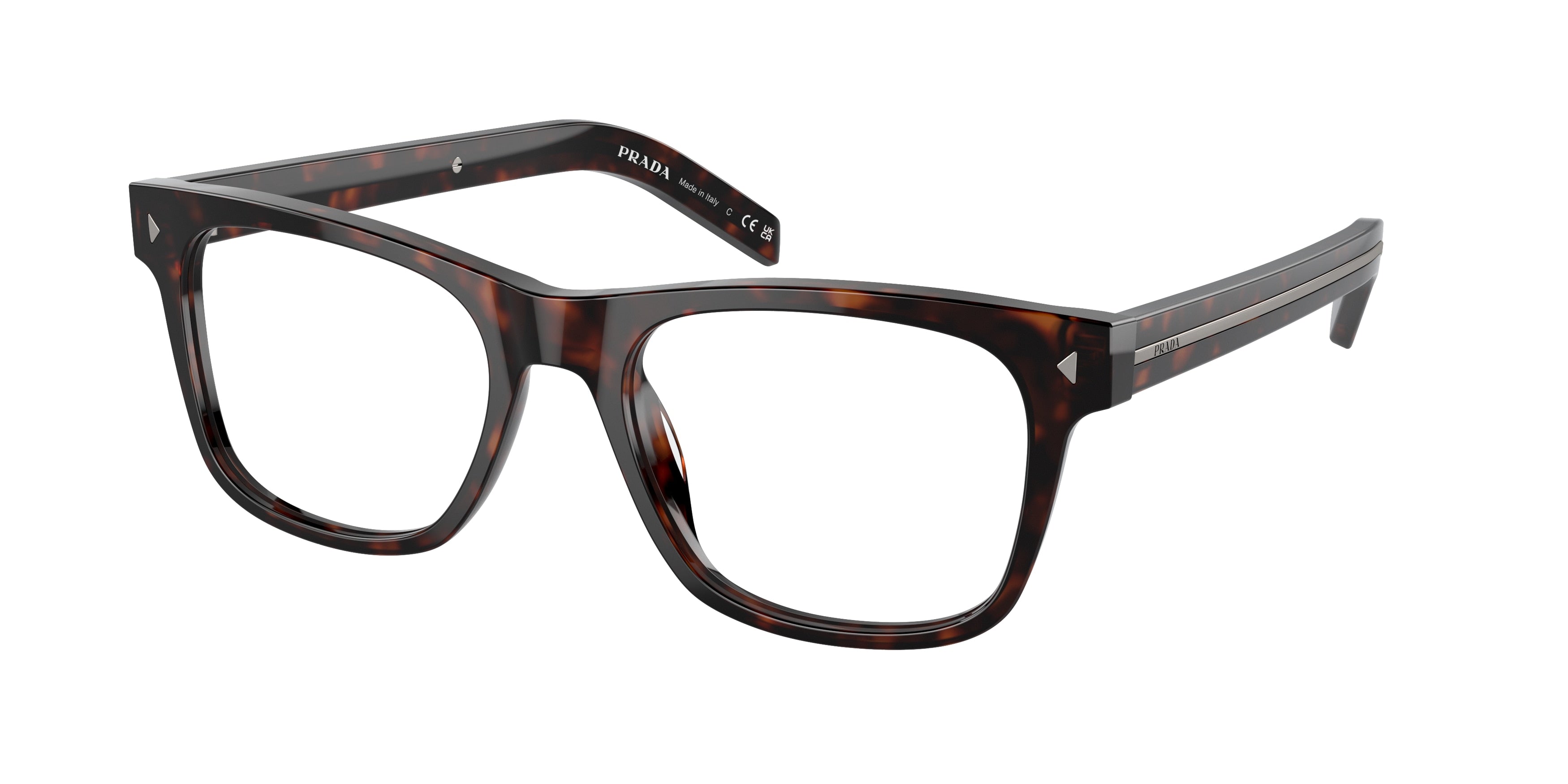 Prada PRA13VF Pillow Eyeglasses 17N1O1-Radica Tortoise 54-150-18 - Color Map Tortoise