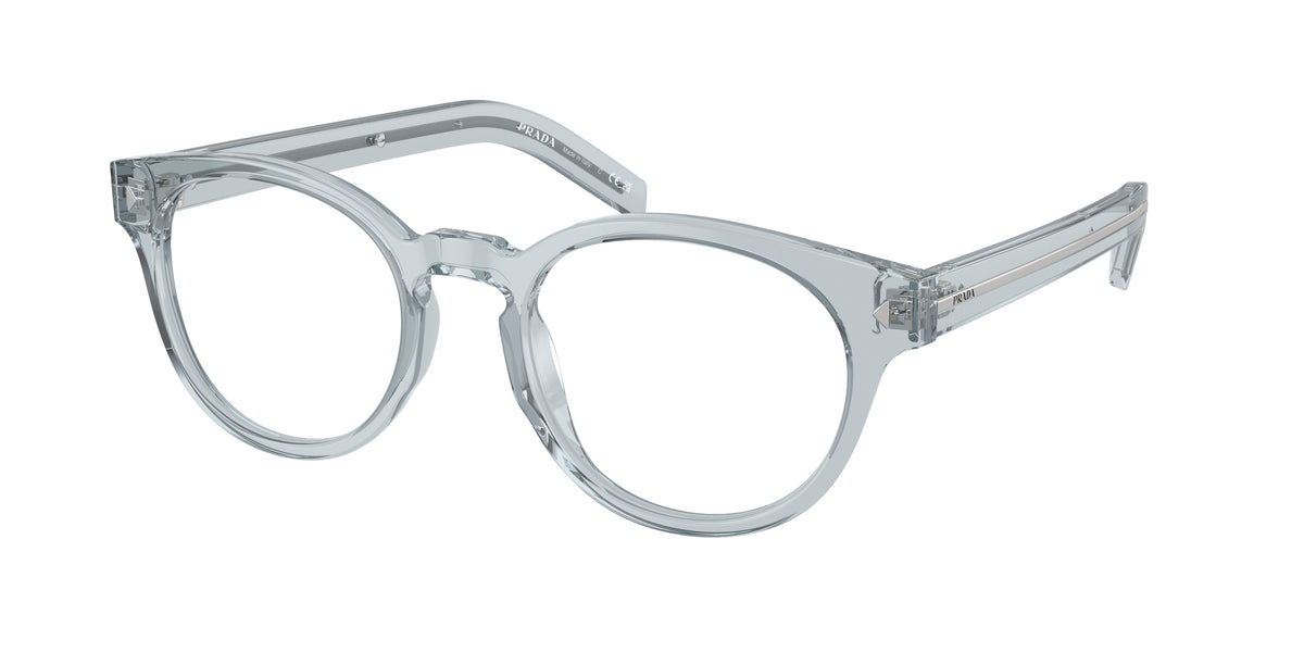 Prada PRA14V Phantos Eyeglasses for Men — Free Shipping - 50-145-21 / 19T1O1-Transparent Azure