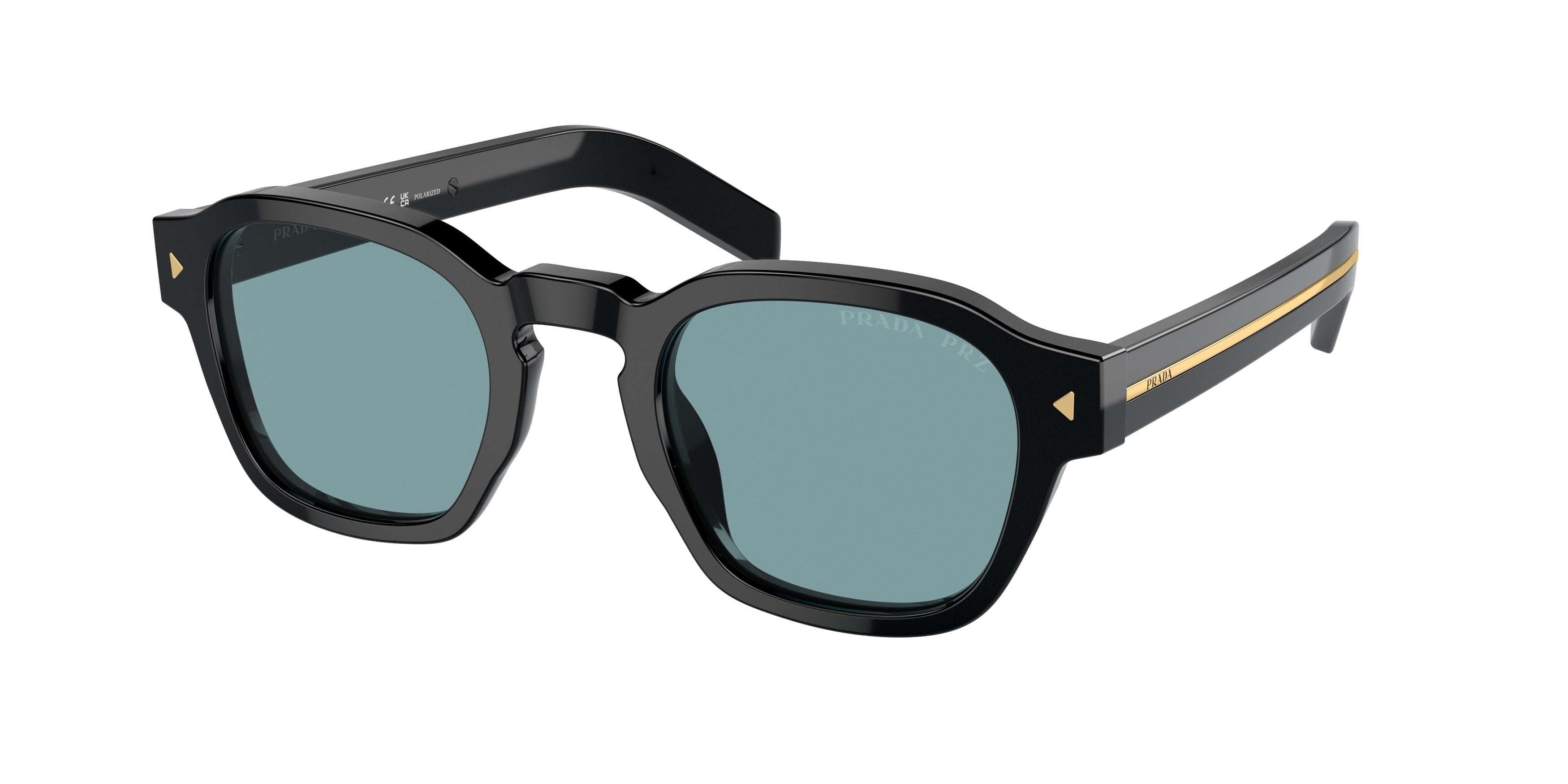 Prada PRA16SF Phantos Sunglasses 16K04D-Black 53-150-21 - Color Map Black