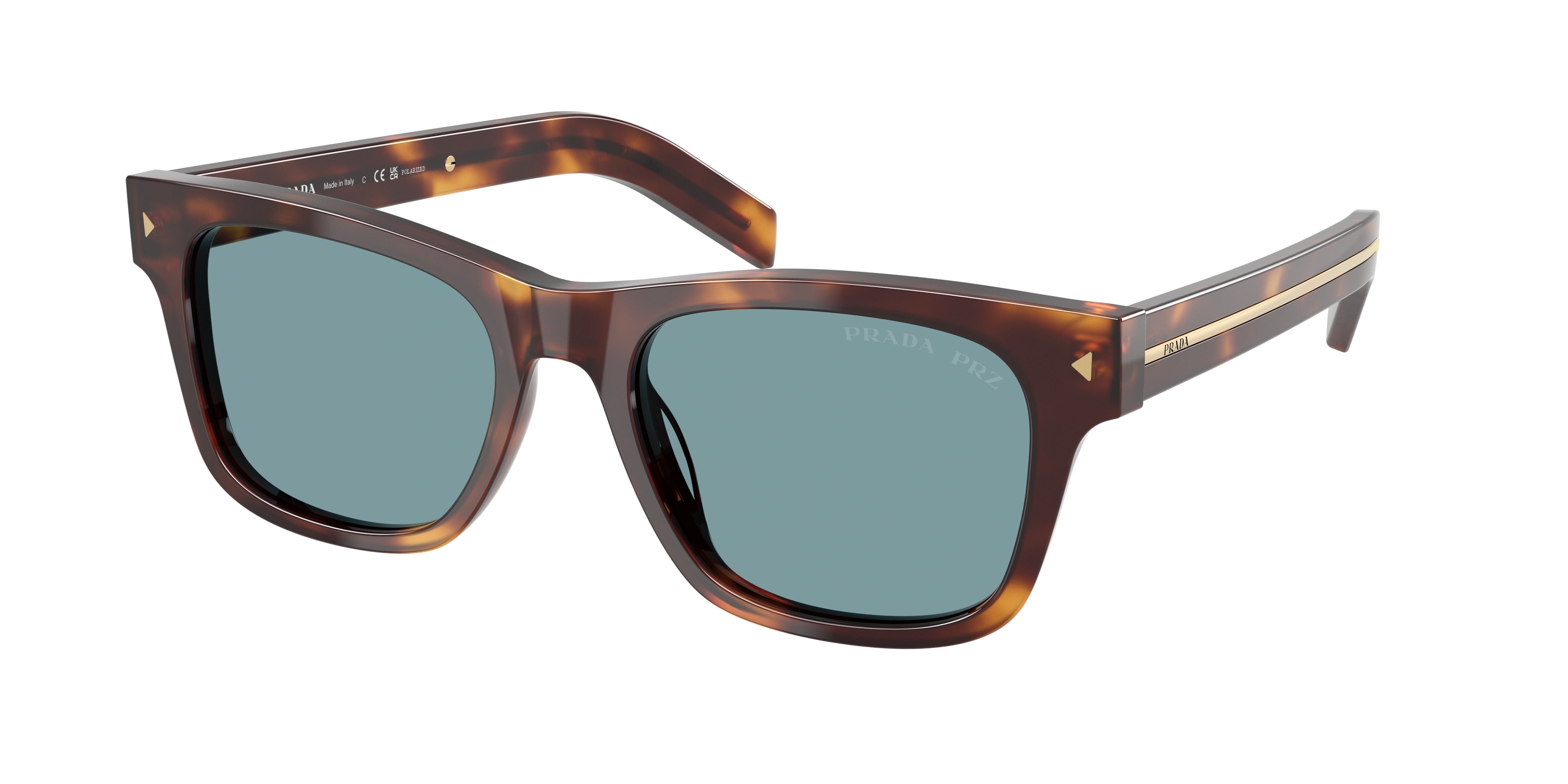 Prada PRA17SF Rectangle Sunglasses  15W04D-Classic Tortoise 55-150-18 - Color Map Tortoise