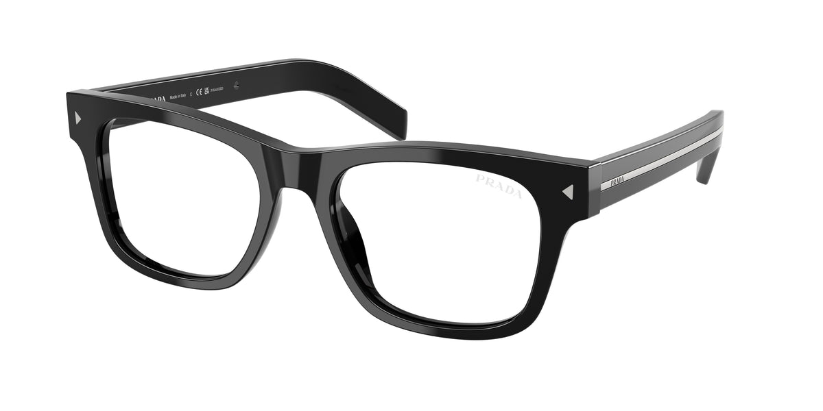 Prada PRA17SF Rectangle Sunglasses for Men — Free Shipping - 55-150-18 / 16K60K-Black