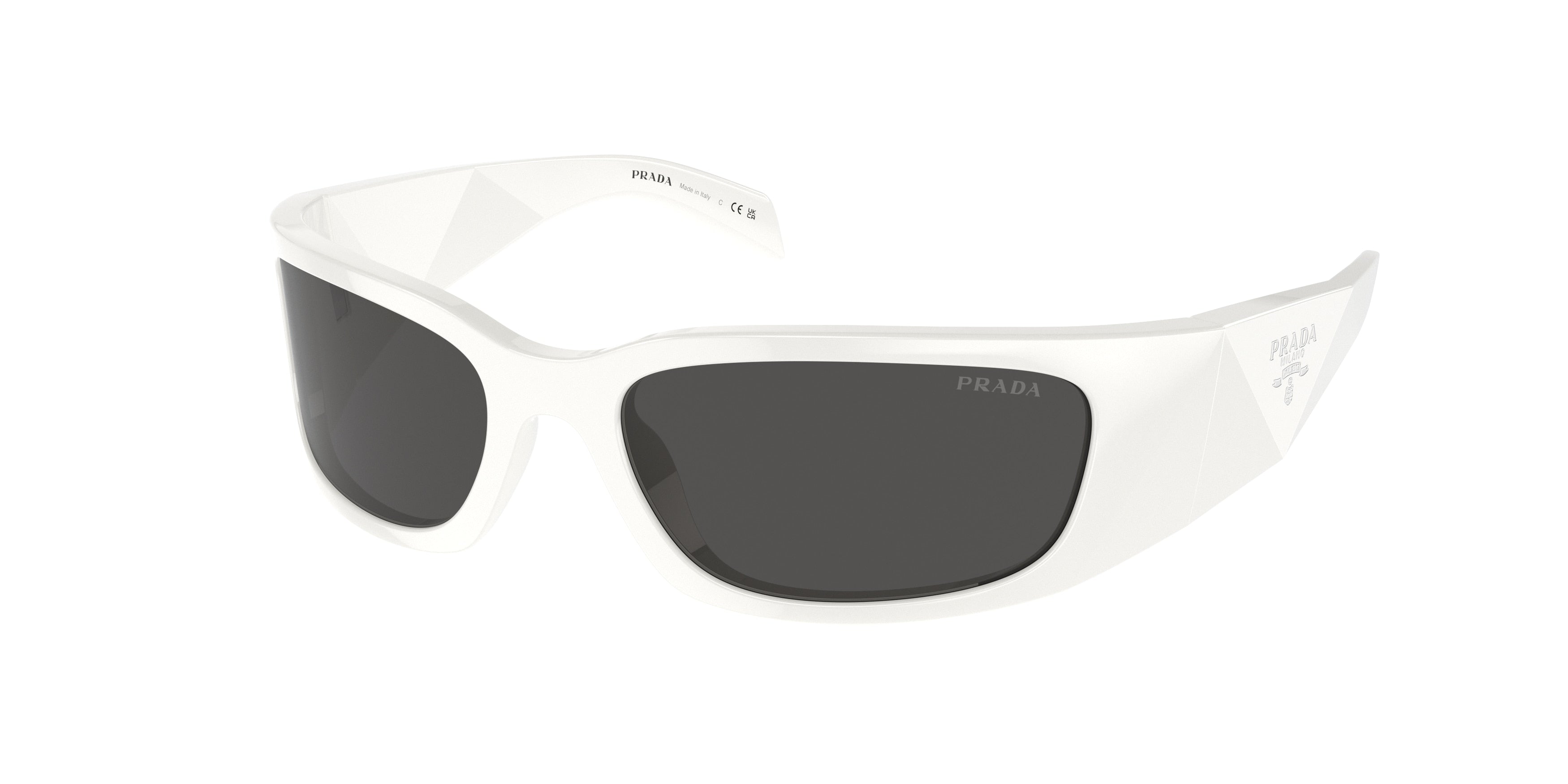 Prada PRA19S Butterfly Sunglasses 1425S0-Talc 60-120-18 - Color Map White