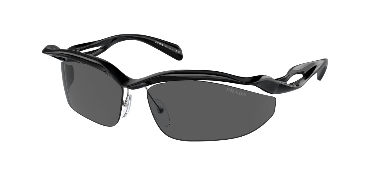 Prada PRA25S Cat Eye Sunglasses 1AB5S0-Black 73-135-16 - Color Map Black