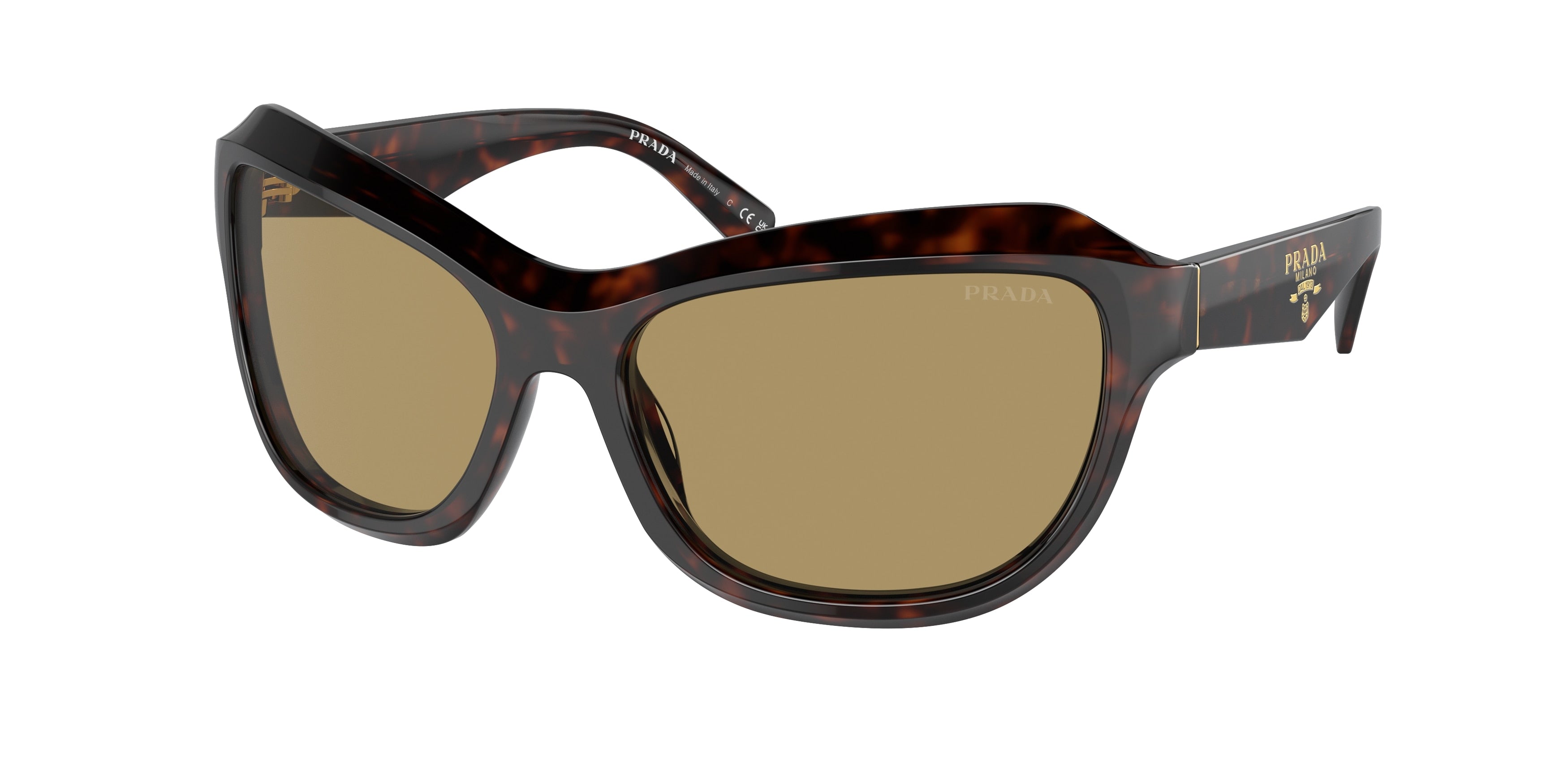 Prada PRA27SF Butterfly Sunglasses 17N70G-Radica Tortoise 63-130-16 - Color Map Tortoise