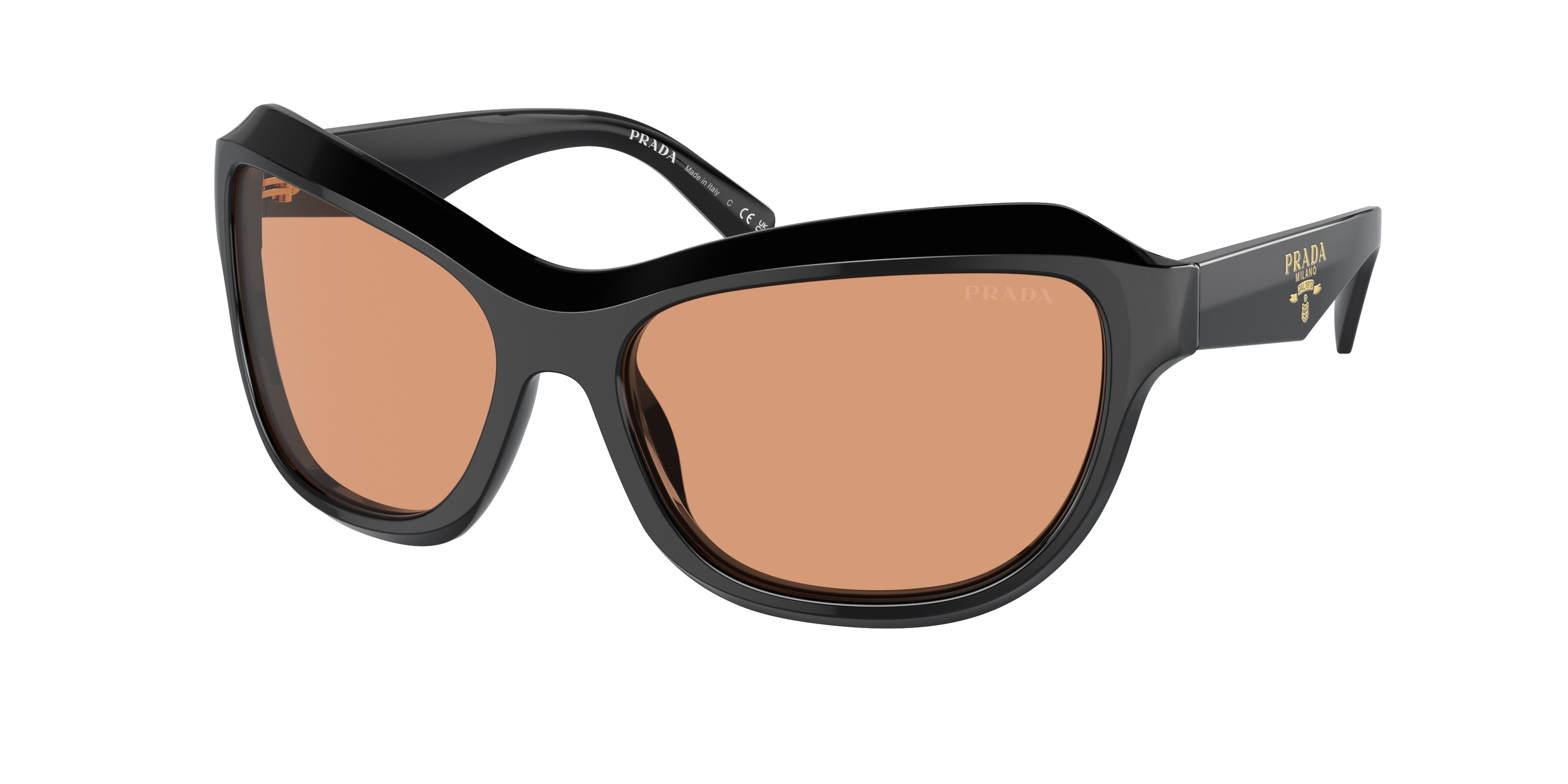 Prada PRA27S Butterfly Sunglasses 16K07V-Black 62-130-17 - Color Map Black
