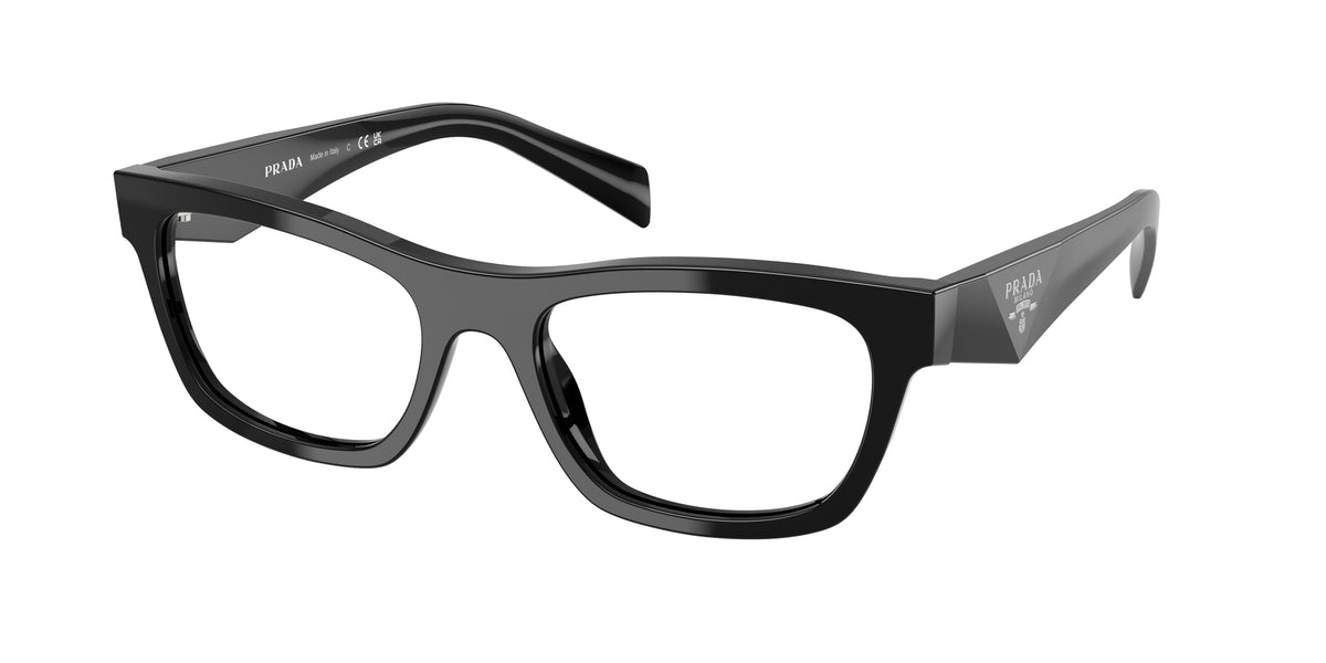 Prada PRB01VF Butterfly Eyeglasses 16K1O1-Black 54-145-18 - Color Map Black