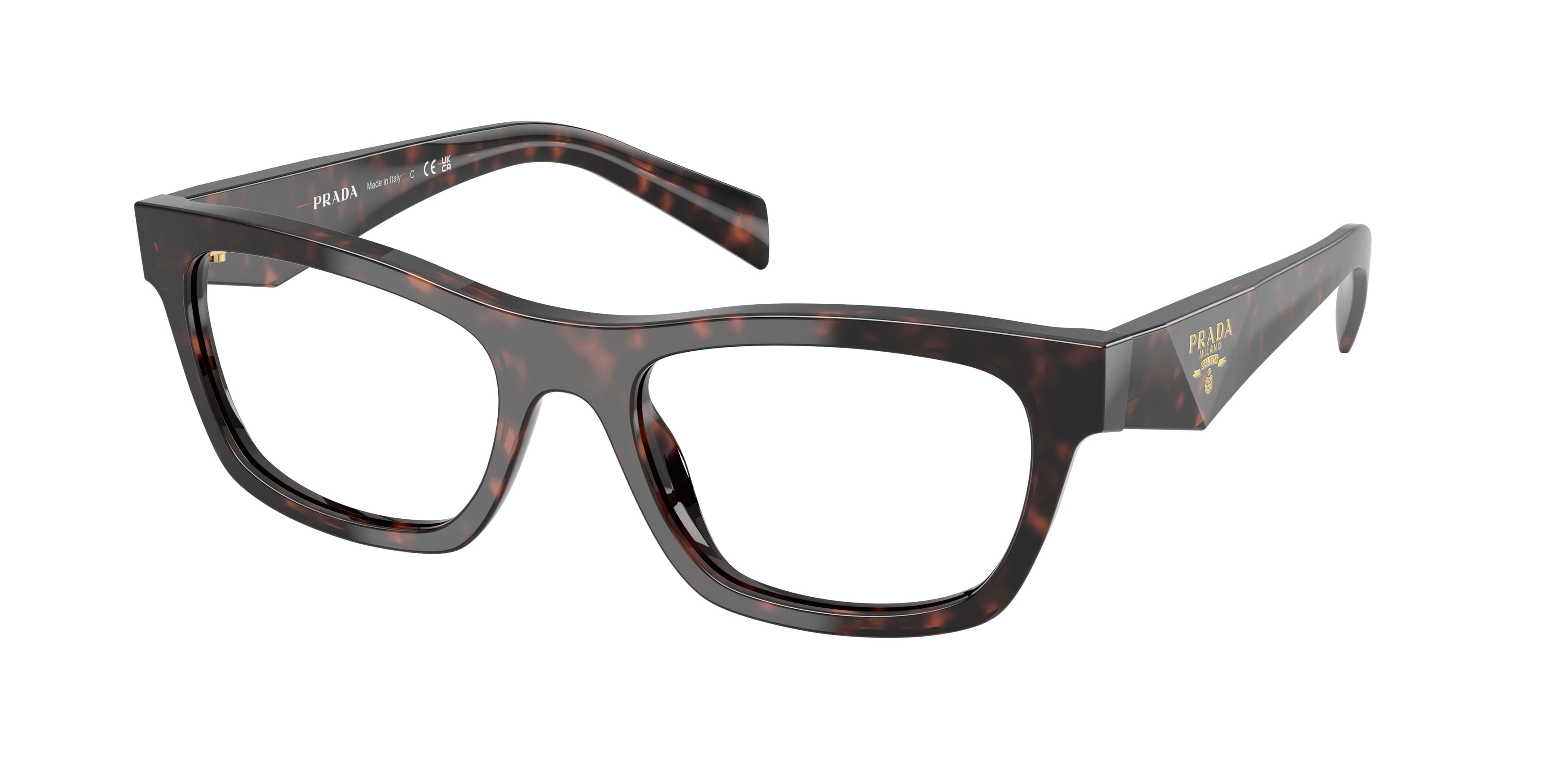 Prada PRB01VF Butterfly Eyeglasses 17N1O1-Root Tortoise 54-145-18 - Color Map Tortoise