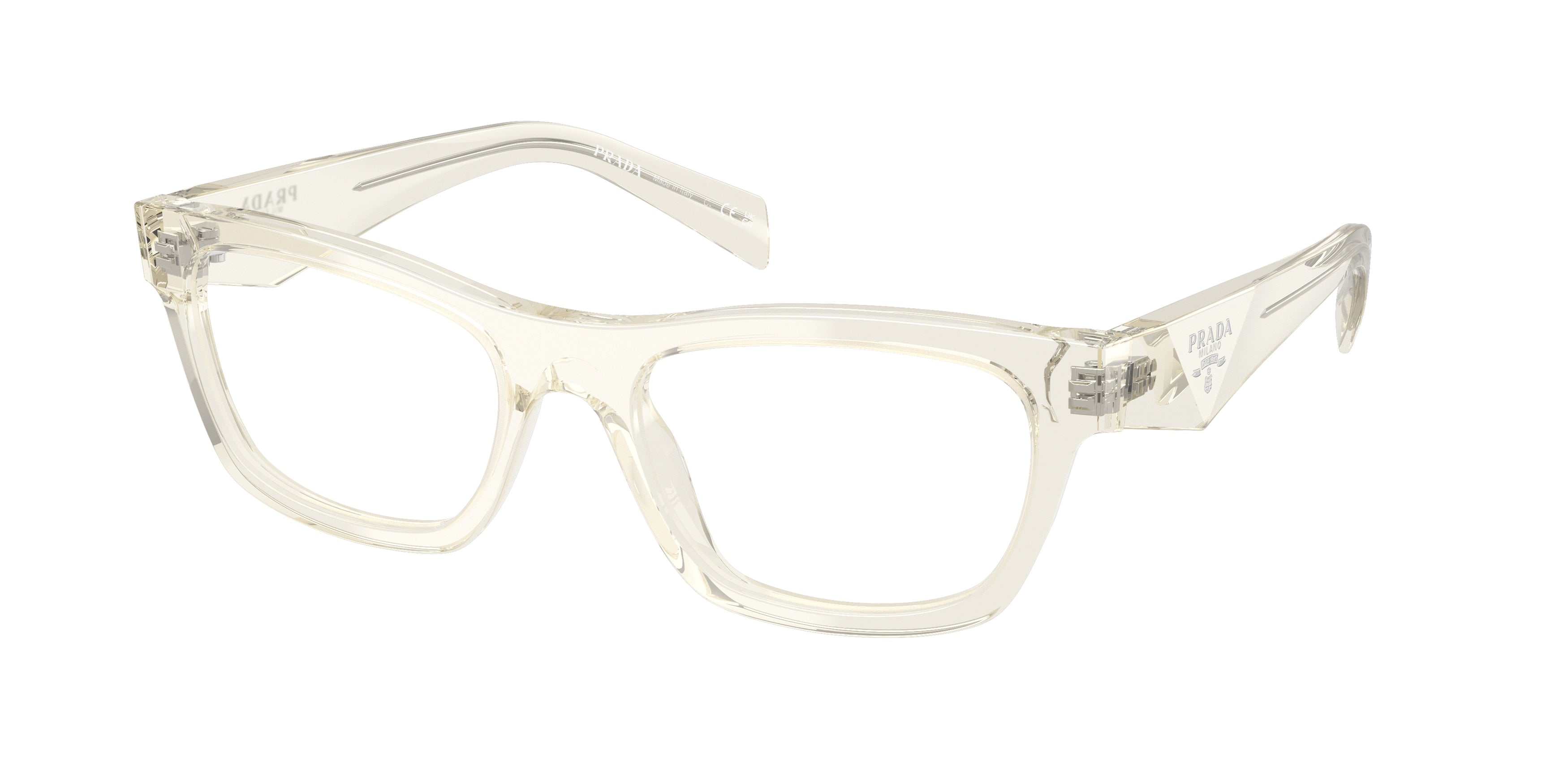 Prada PRB01V Butterfly Eyeglasses 19X1O1-Pale Gold Plated 54-145-19 - Color Map Gold