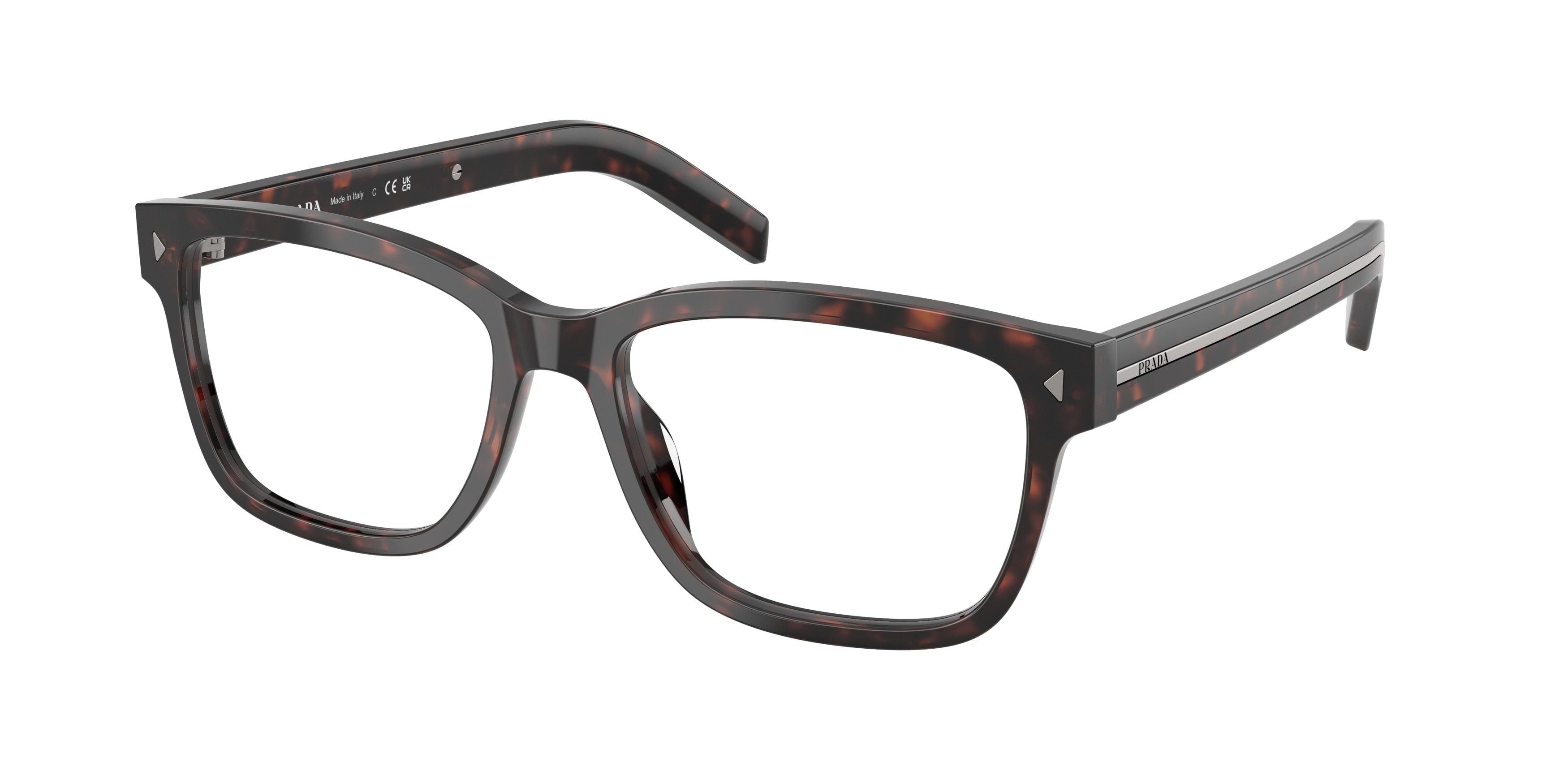 Prada PRB10VF Rectangle Eyeglasses  17N1O1-Root Havana 56-150-16 - Color Map Tortoise