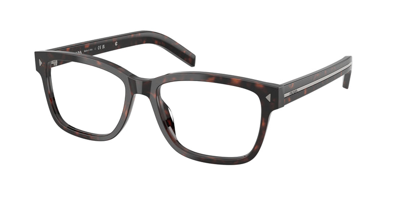 Prada PRB10VF Rectangle Eyeglasses 17N1O1-Root Havana 56-150-16 - Color Map Tortoise