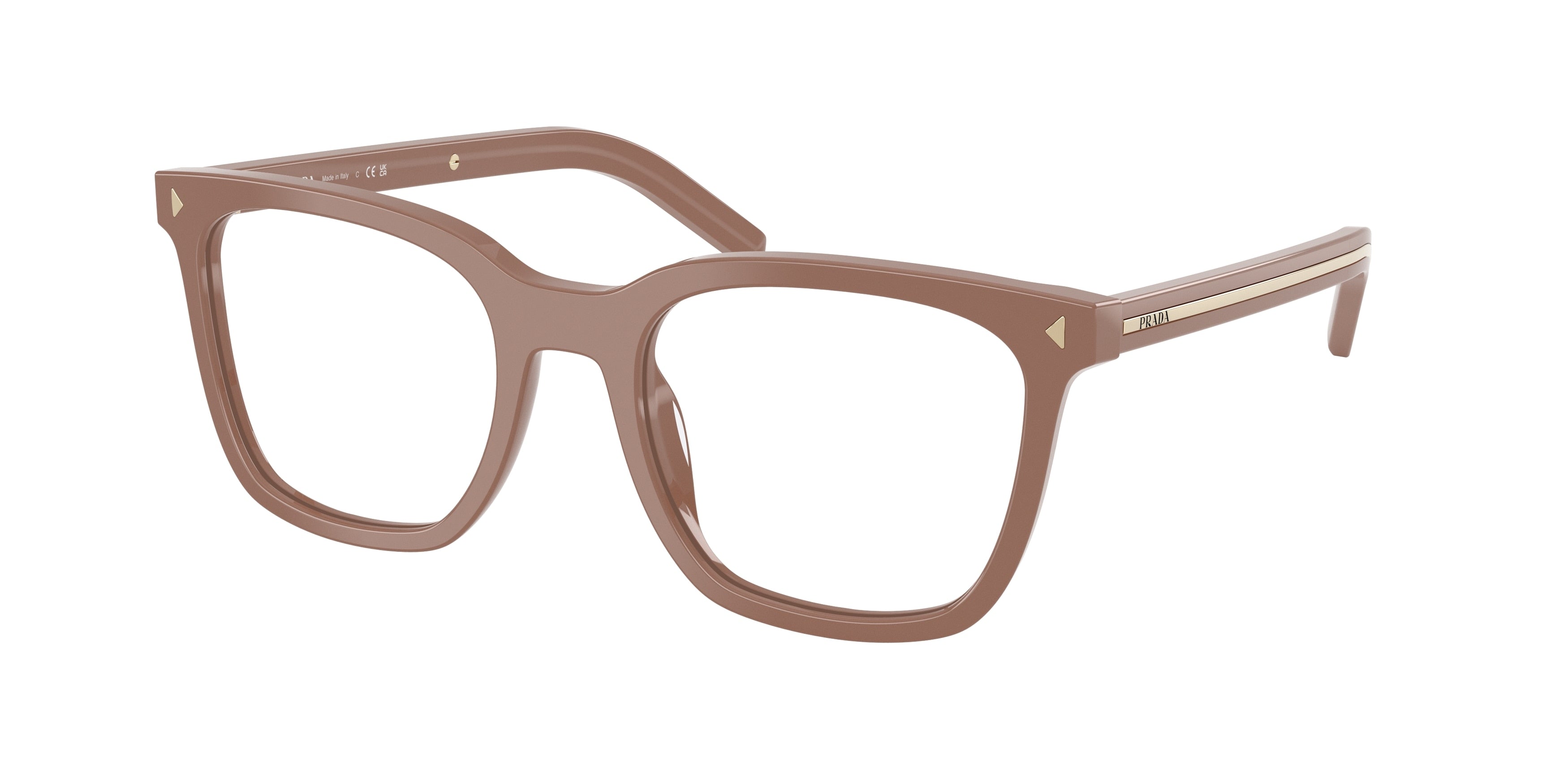 Prada PRB11V Pillow Eyeglasses 28D1O1-Pecan 52-145-20 - Color Map Brown