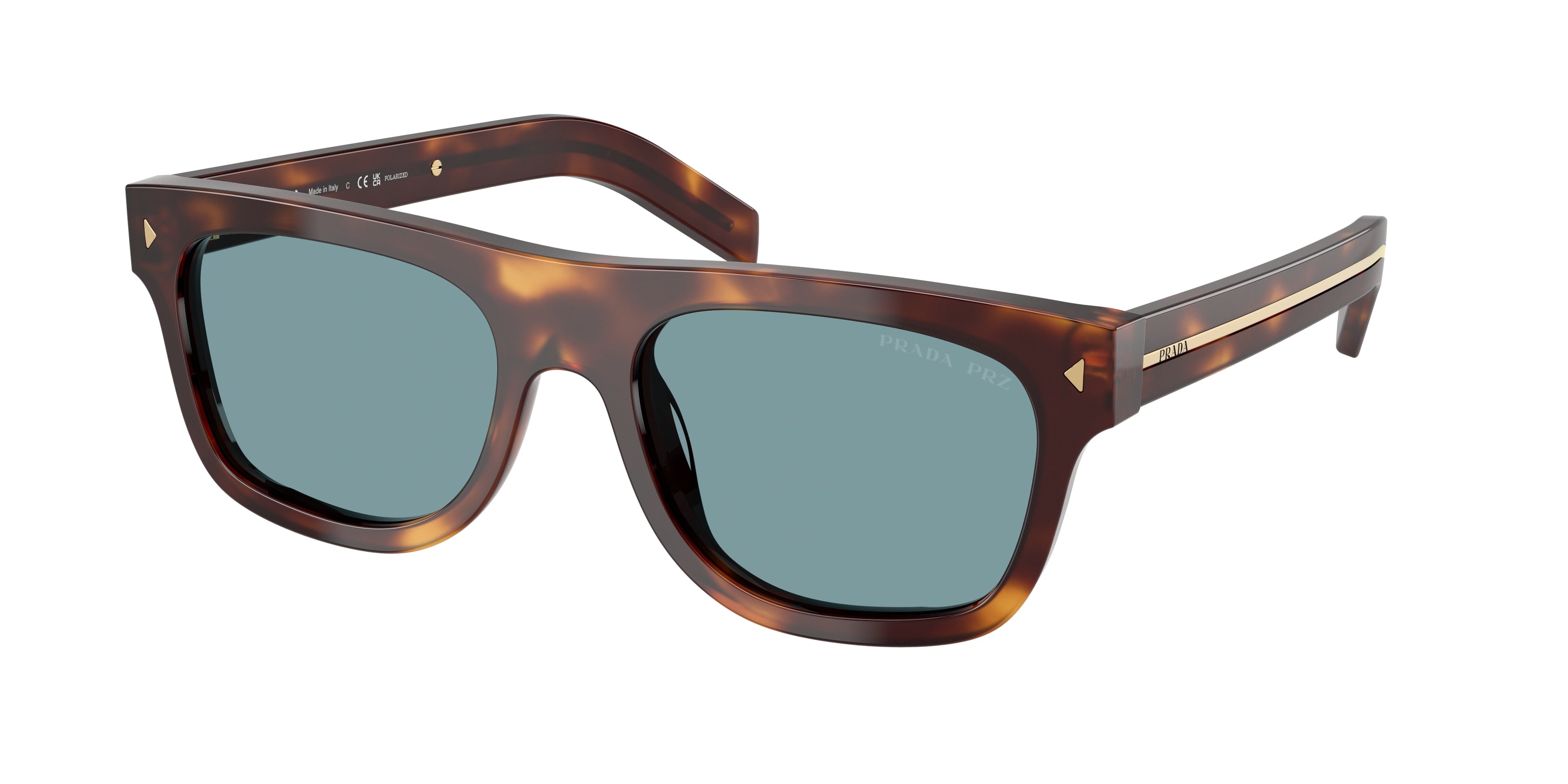 Prada PRB12SF Pillow Sunglasses 15W04D-Classic Tortoise 55-145-19 - Color Map Tortoise