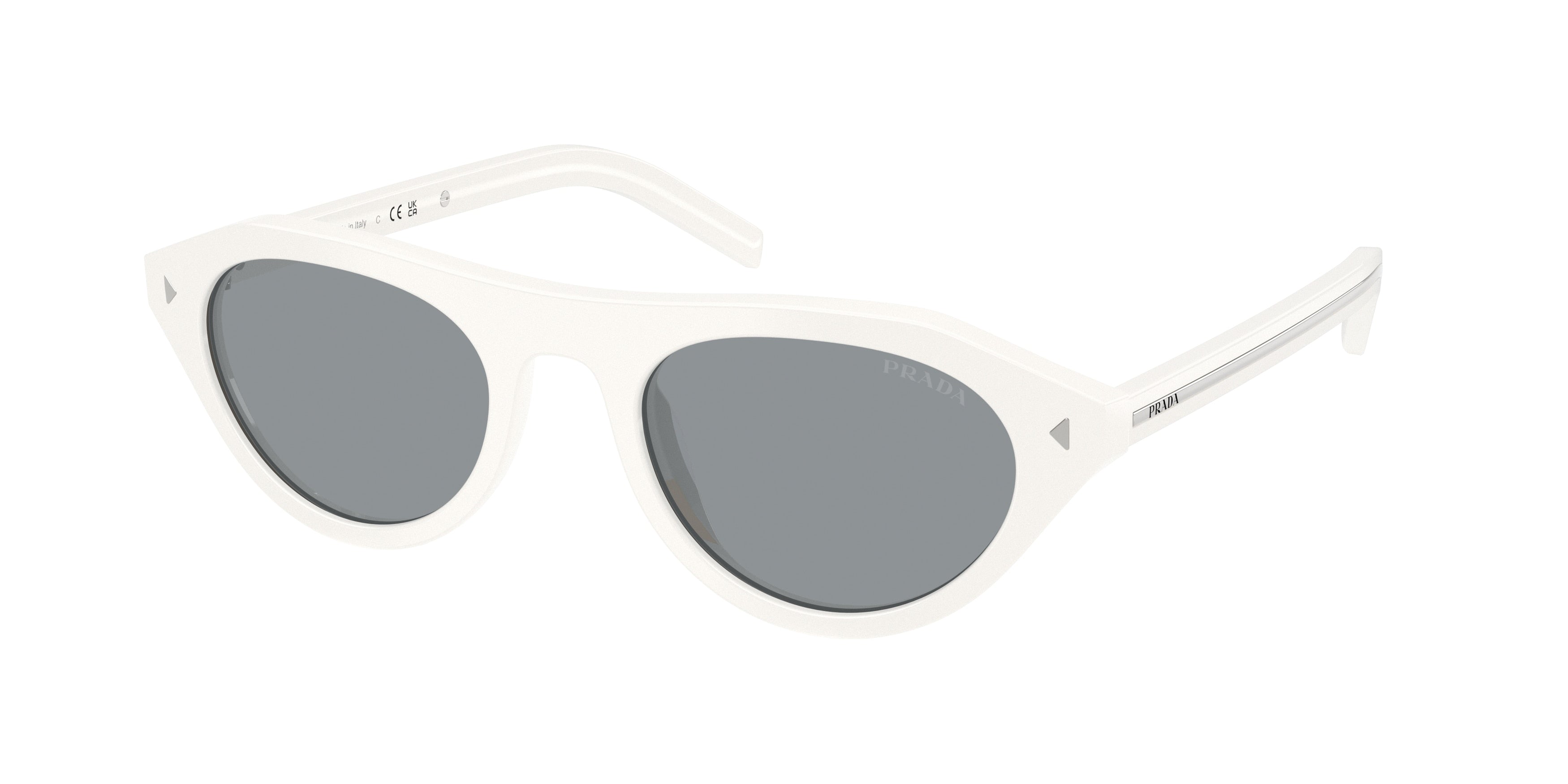 Prada PRB15SF Irregular Sunglasses 17K80R-Talc 52-145-19 - Color Map White