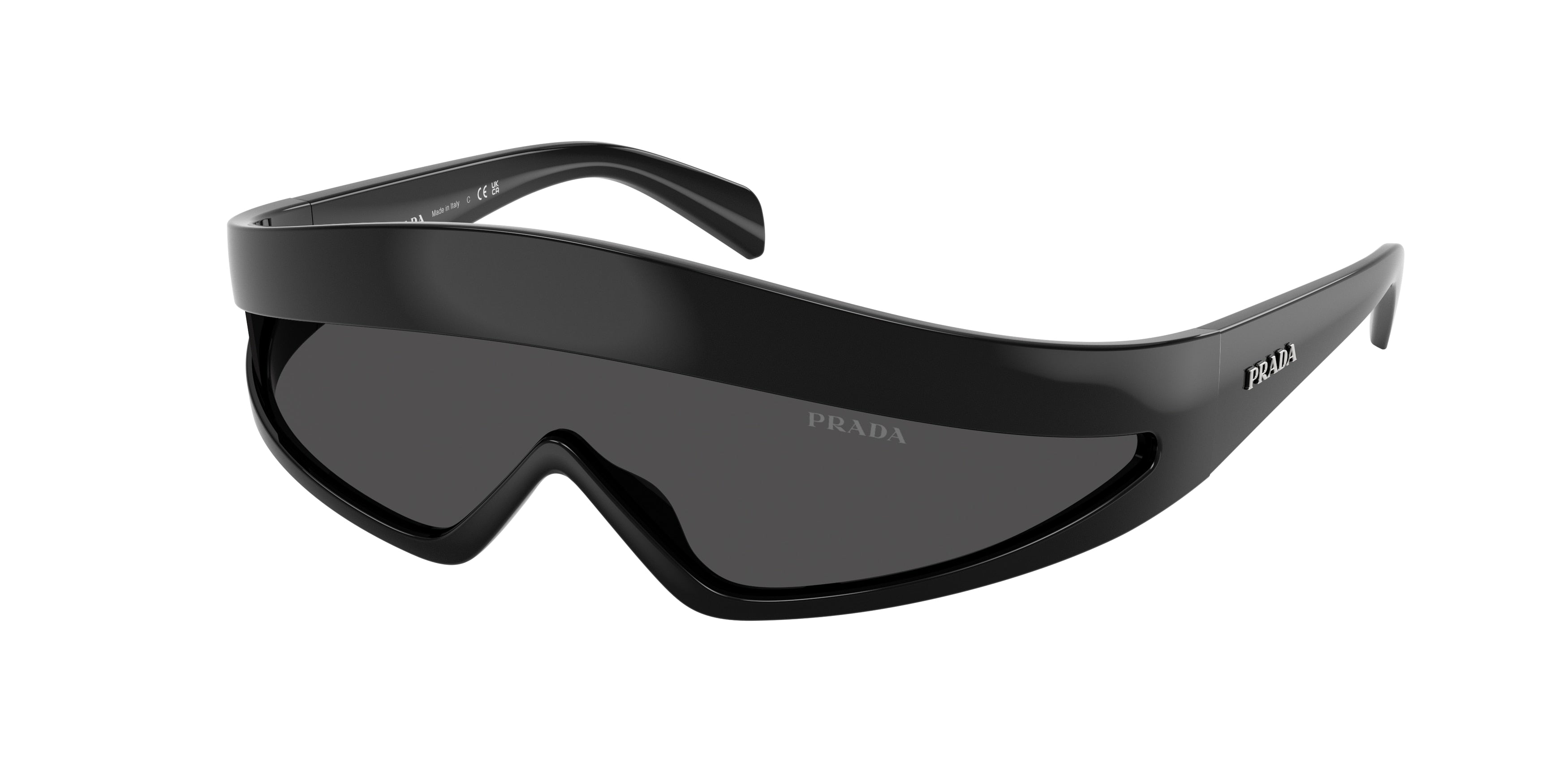 Prada PRB20S Cat Eye Sunglasses 1AB08Z-Black 0-120-138 - Color Map Black