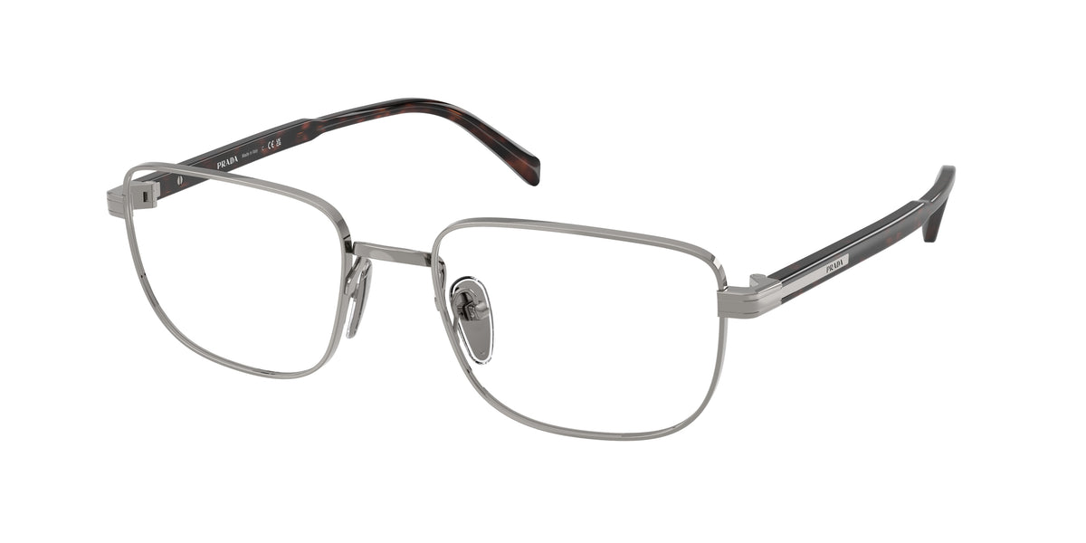 Prada PRB51V Rectangle Eyeglasses 20C1O1-Gunmetal 55-145-19 - Color Map Grey