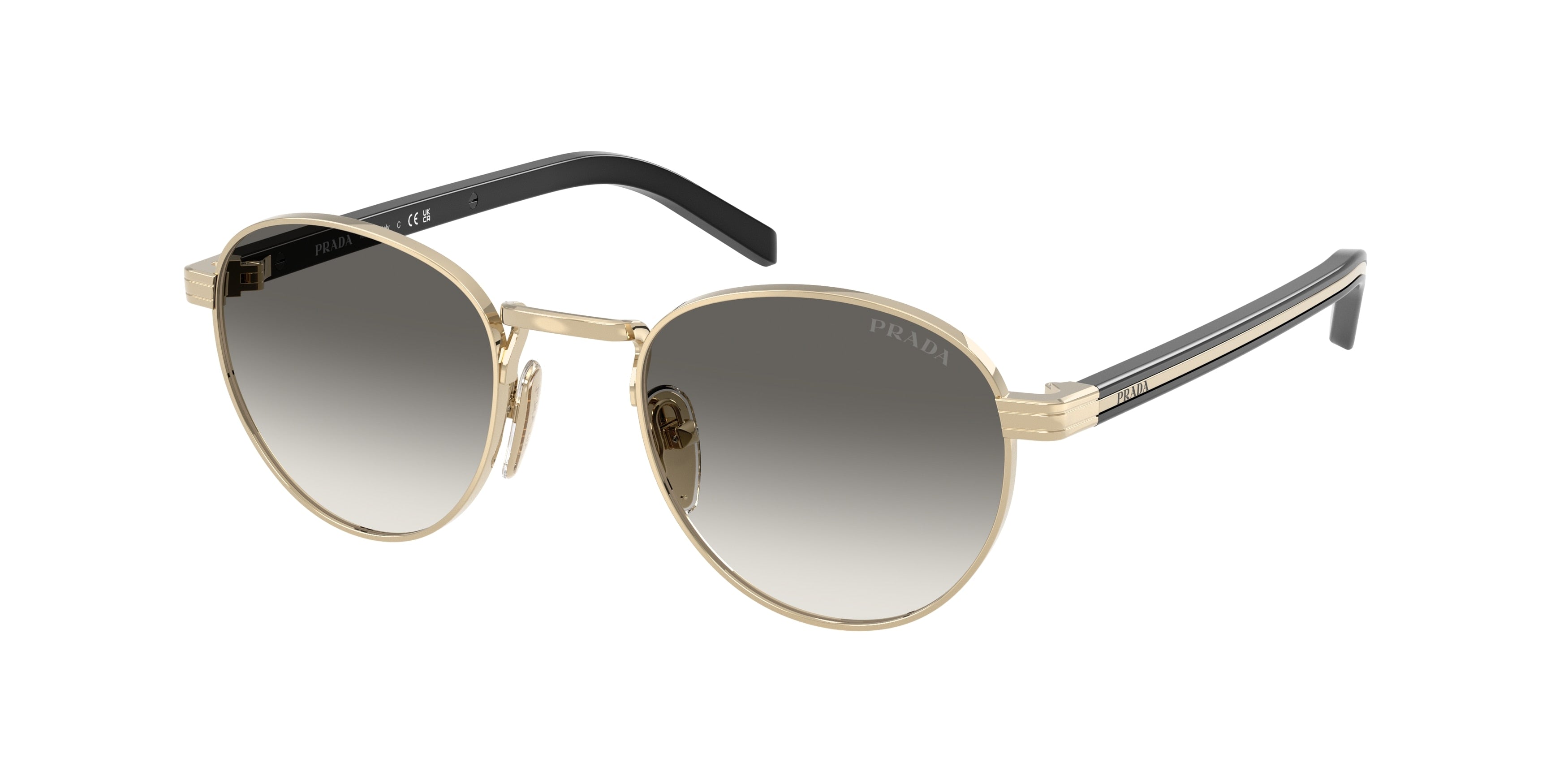 Prada PRB52S Phantos Sunglasses ZVN02C-Pale Gold 49-145-21 - Color Map Gold