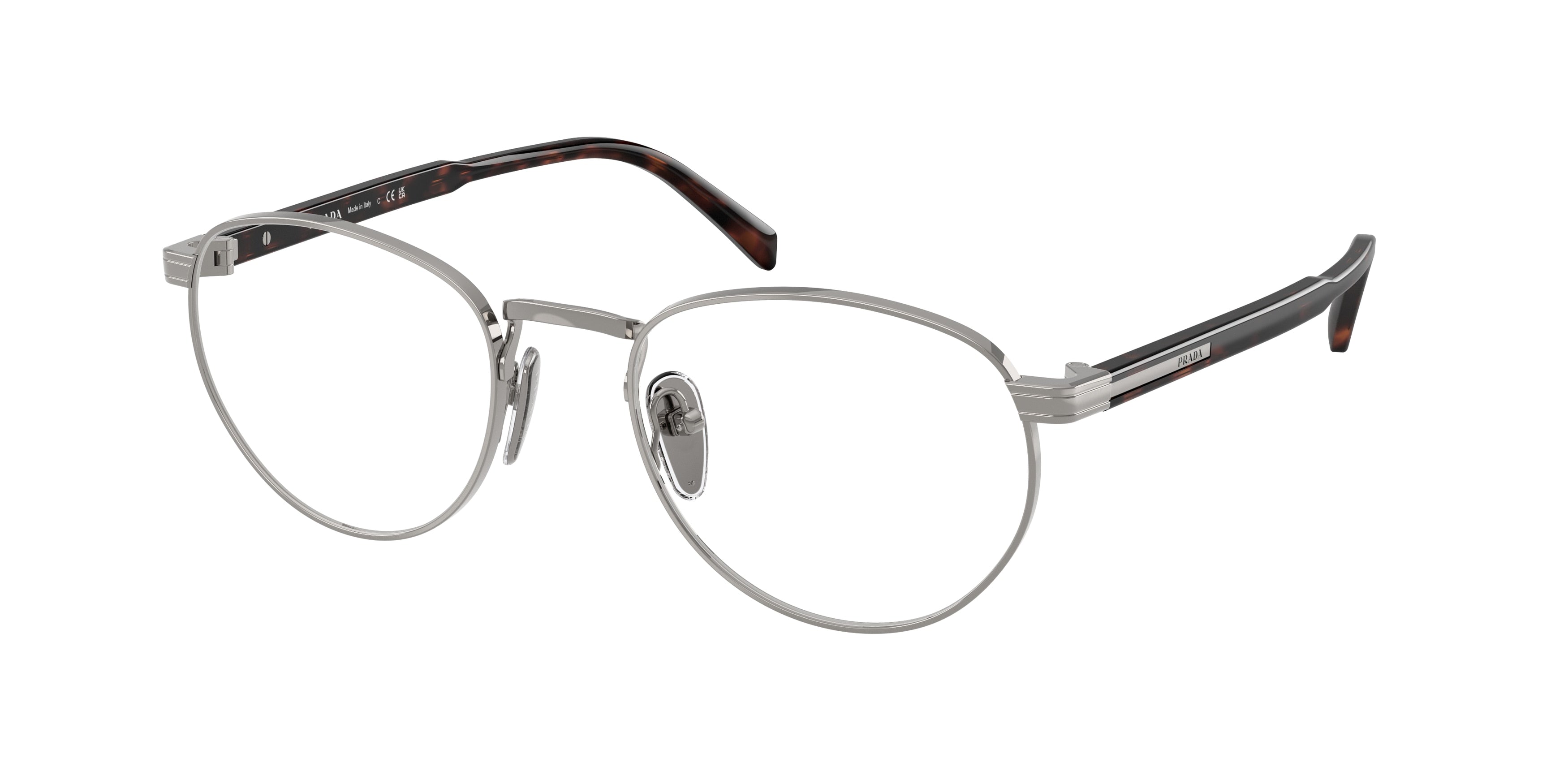 Prada PRB52V Phantos Eyeglasses 20C1O1-Gunmetal 53-145-20 - Color Map Grey