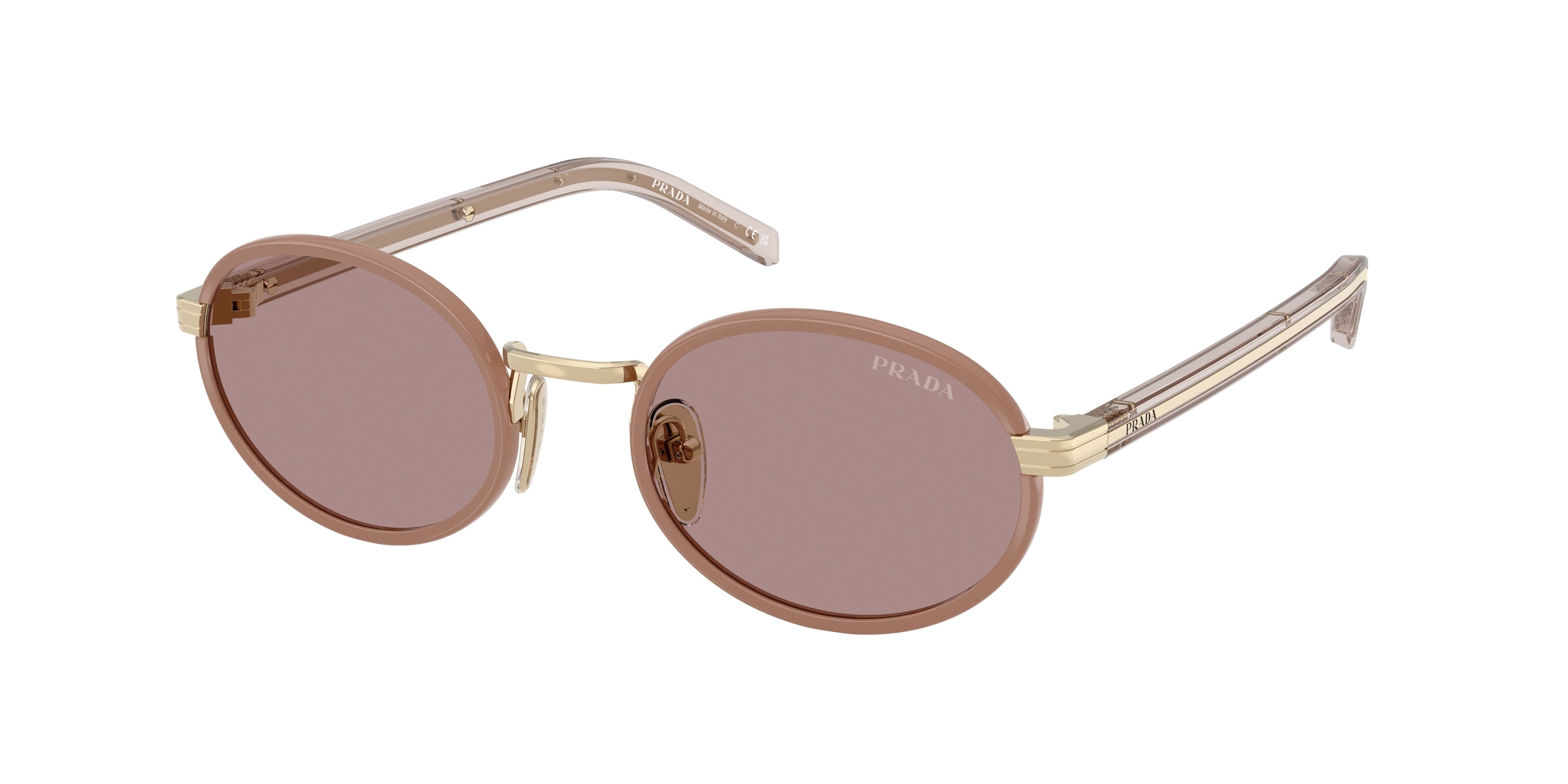 Prada PRB56S Oval Sunglasses 24E20I-Pecan 52-145-20 - Color Map Brown
