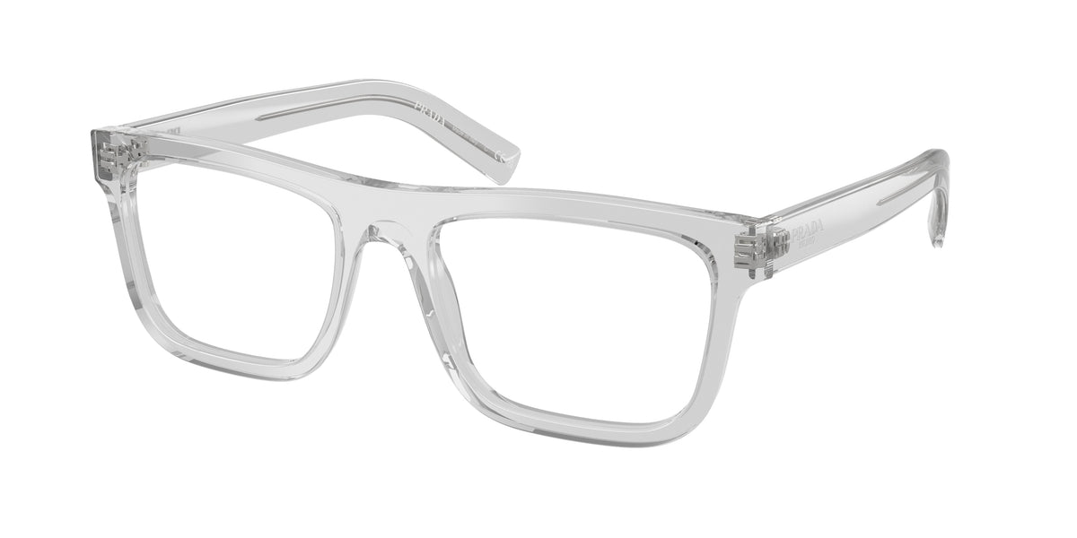 Prada PRC03V Pillow Eyeglasses for Men — Free Shipping - 53-145-19 / 17P1O1-Crystal Grey
