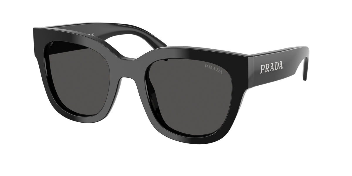 Prada PRC04S Square Sunglasses for Women — Free Shipping - 52-145-22 / 16K08Z-Black