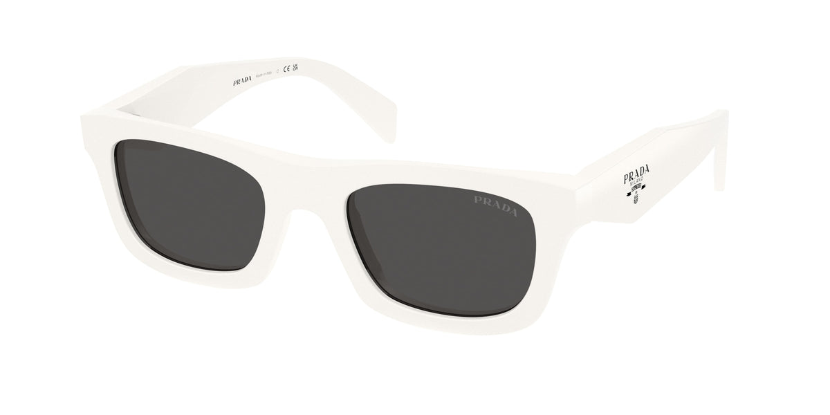 Prada PRC06S Pillow Sunglasses for Women — Free Shipping - 49-145-21 / 17K08Z-Talc