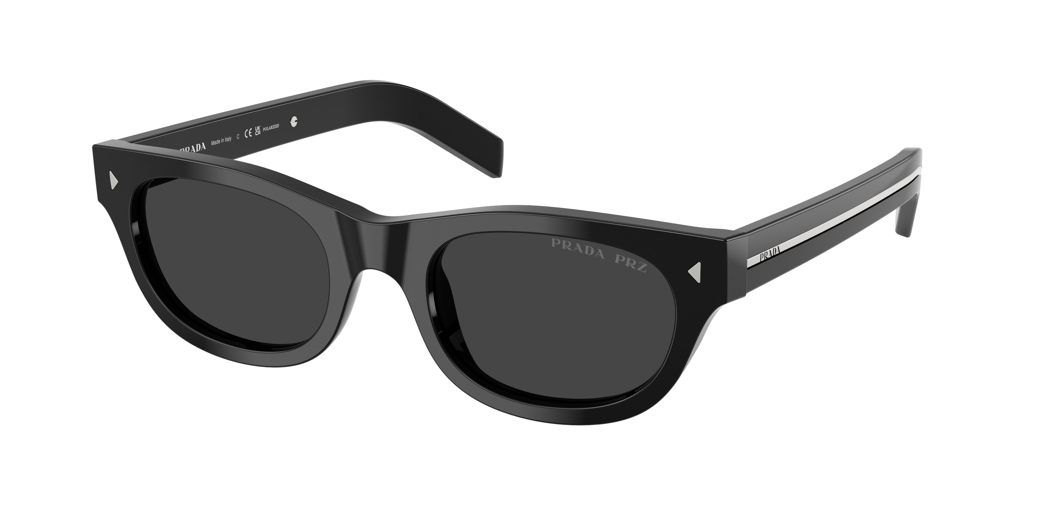 Prada PRC09SF Cat Eye Sunglasses 16K08G-Black 52-145-20 - Color Map Black