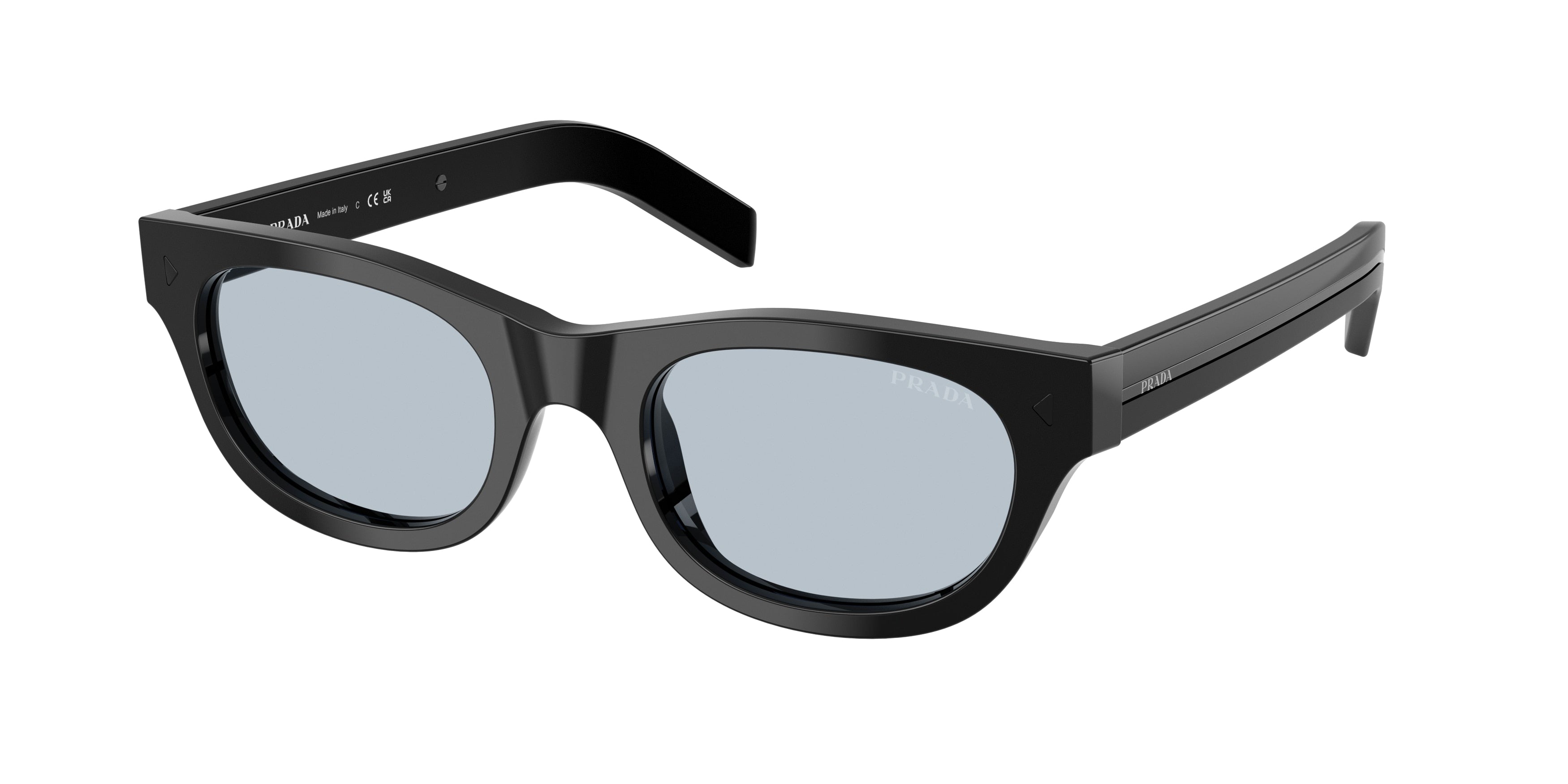Prada PRC09SF Cat Eye Sunglasses 16K30W-Black 52-145-20 - Color Map Black
