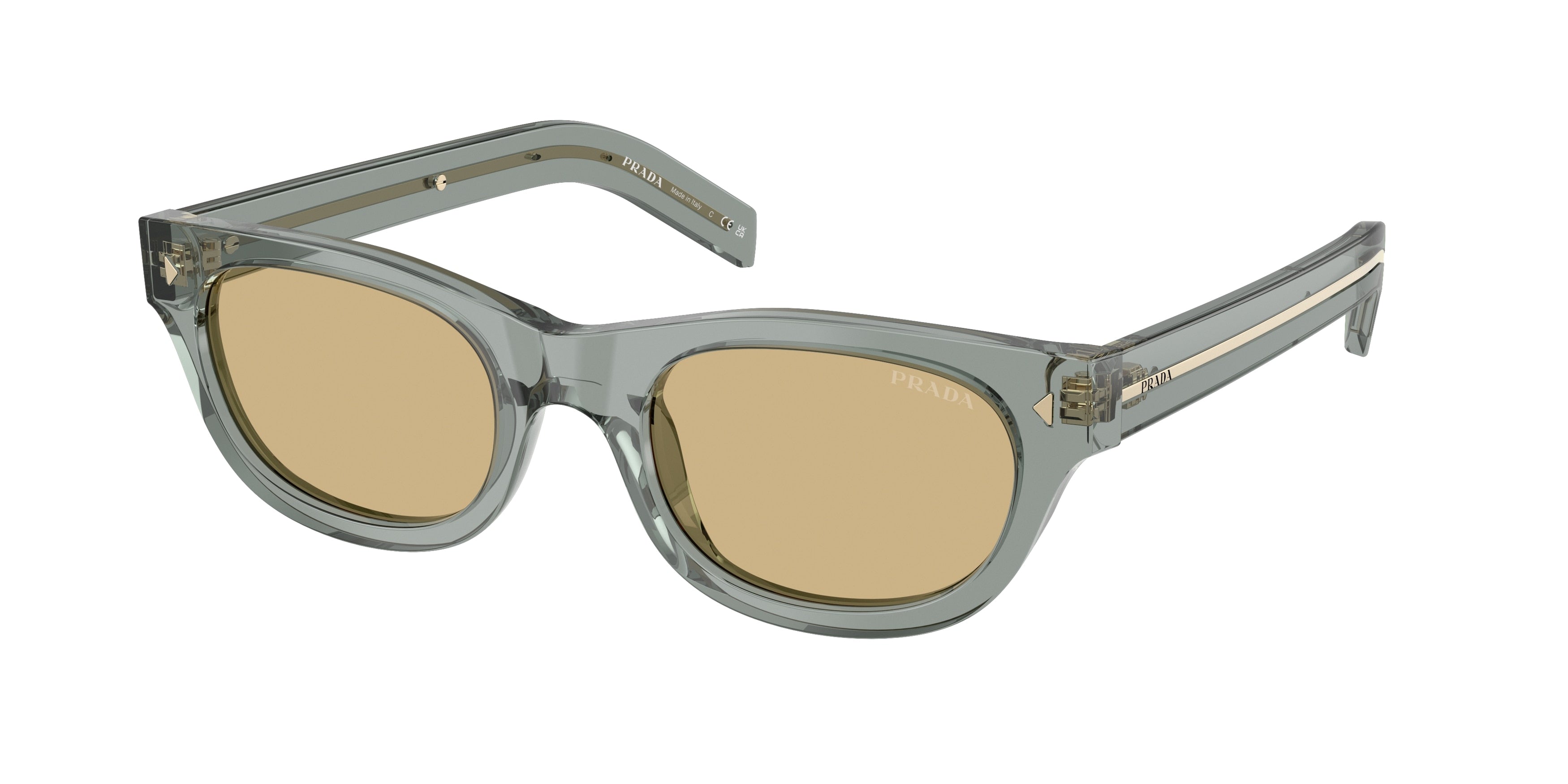 Prada PRC09S Cat Eye Sunglasses 21J70R-Transparent Fog 51-145-21 - Color Map Grey