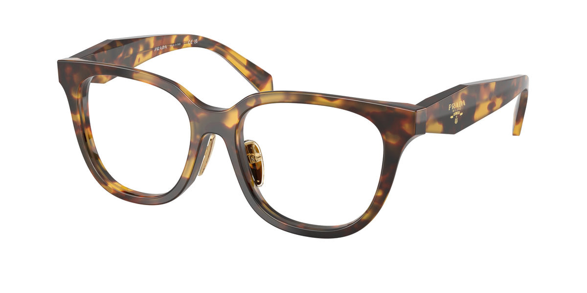 Prada PRC11VF Butterfly Eyeglasses for Women — Free Shipping - 53-145-17 / 14L1O1-Honey Tortoise