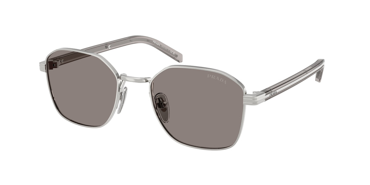 Prada PRC50S Square Sunglasses for Men — Free Shipping - 51-145-20 / 1BC80Q-Silver