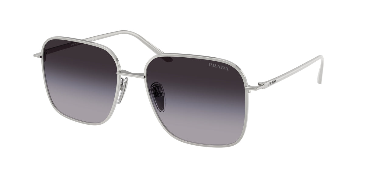 Prada PRC54SD Square Sunglasses for Women — Free Shipping - 54-145-17 / 1BC90A-Silver