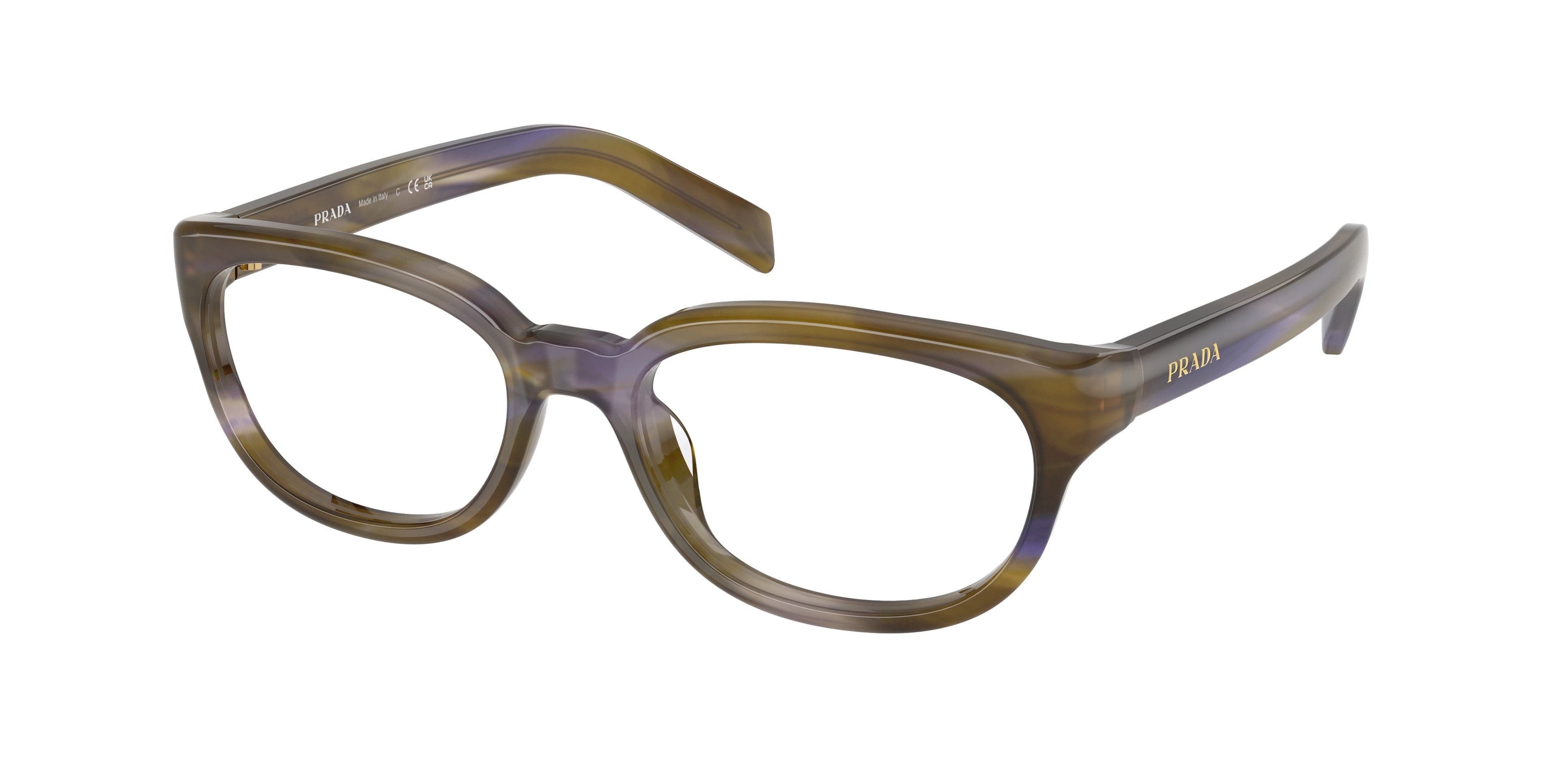 Prada PRD03VU Phantos Eyeglasses 23G1O1-Lagoon Havana 54-140-18 - Color Map Tortoise