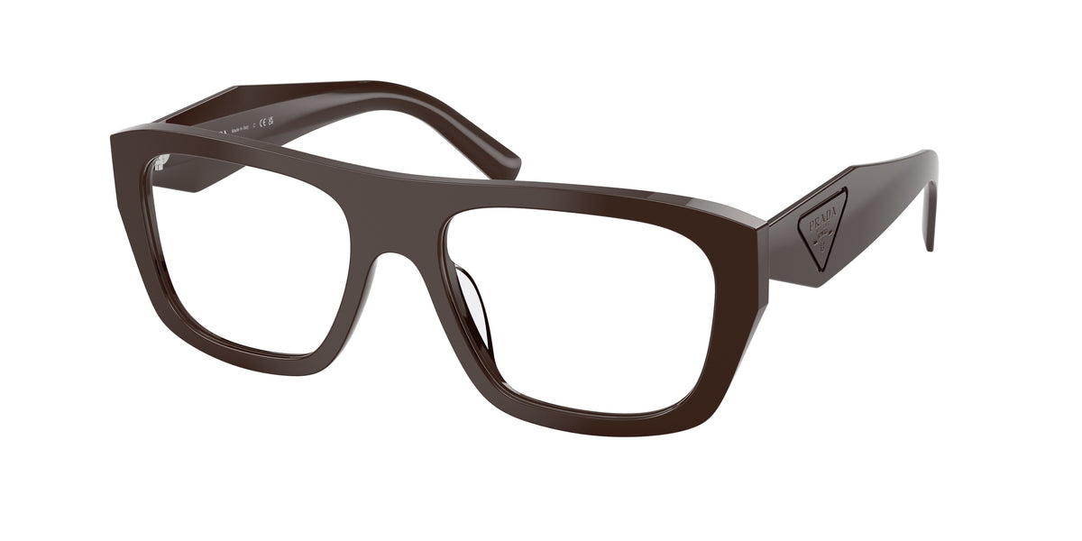 Prada PRD07VU Rectangle Eyeglasses 27I1O1-Cigar 54-140-18 - Color Map Brown