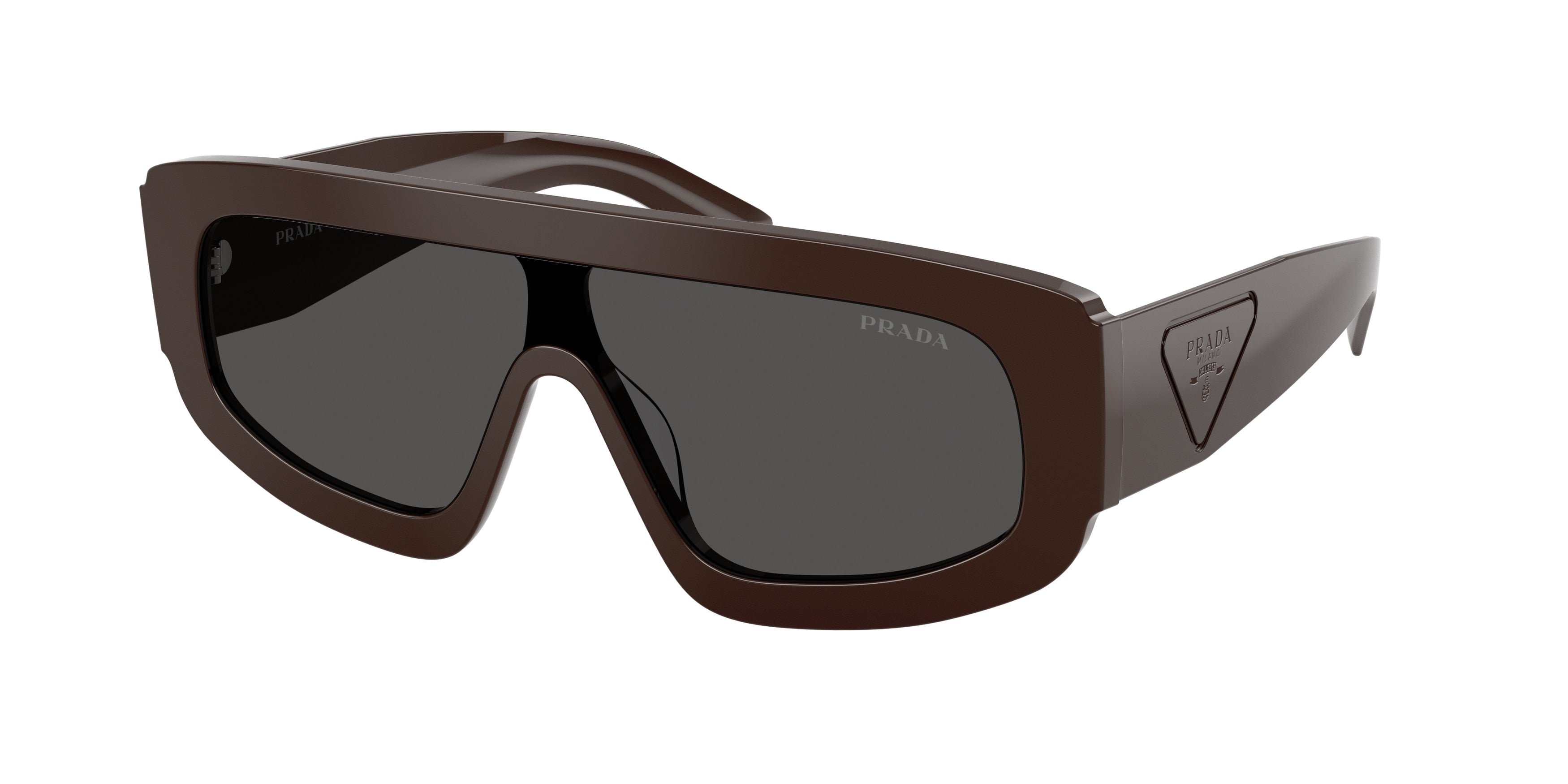 Prada PRD10S Irregular Sunglasses 27I50P-Cigar 0-145-124 - Color Map Brown
