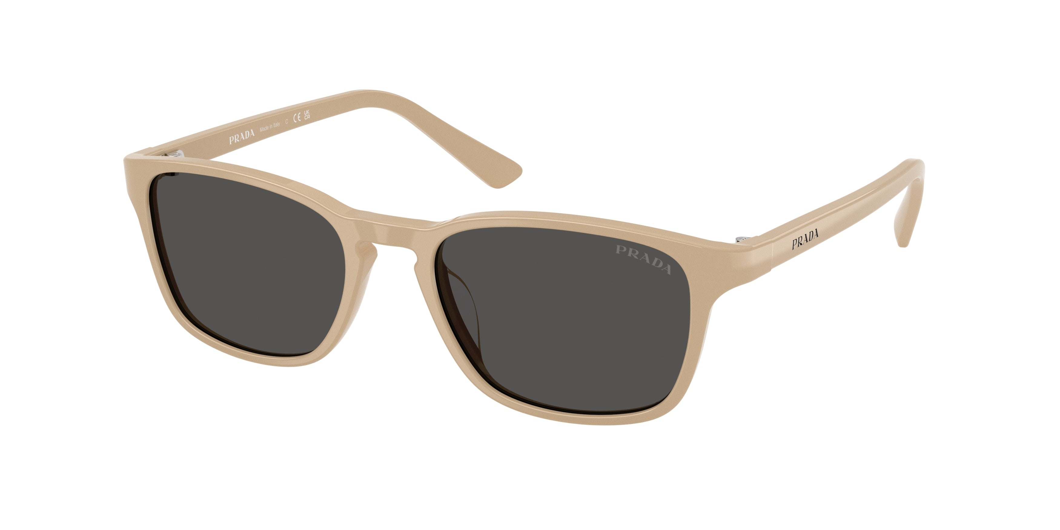 Prada PRD13SU Pillow Sunglasses 26I08Z-Dark Beige 52-140-18 - Color Map Brown