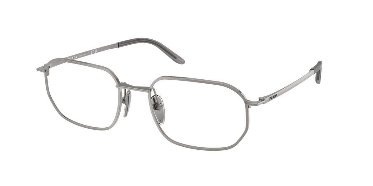 Prada PRD51V Irregular Eyeglasses 5AV1O1-Gunmetal 54-145-19 - Color Map Grey