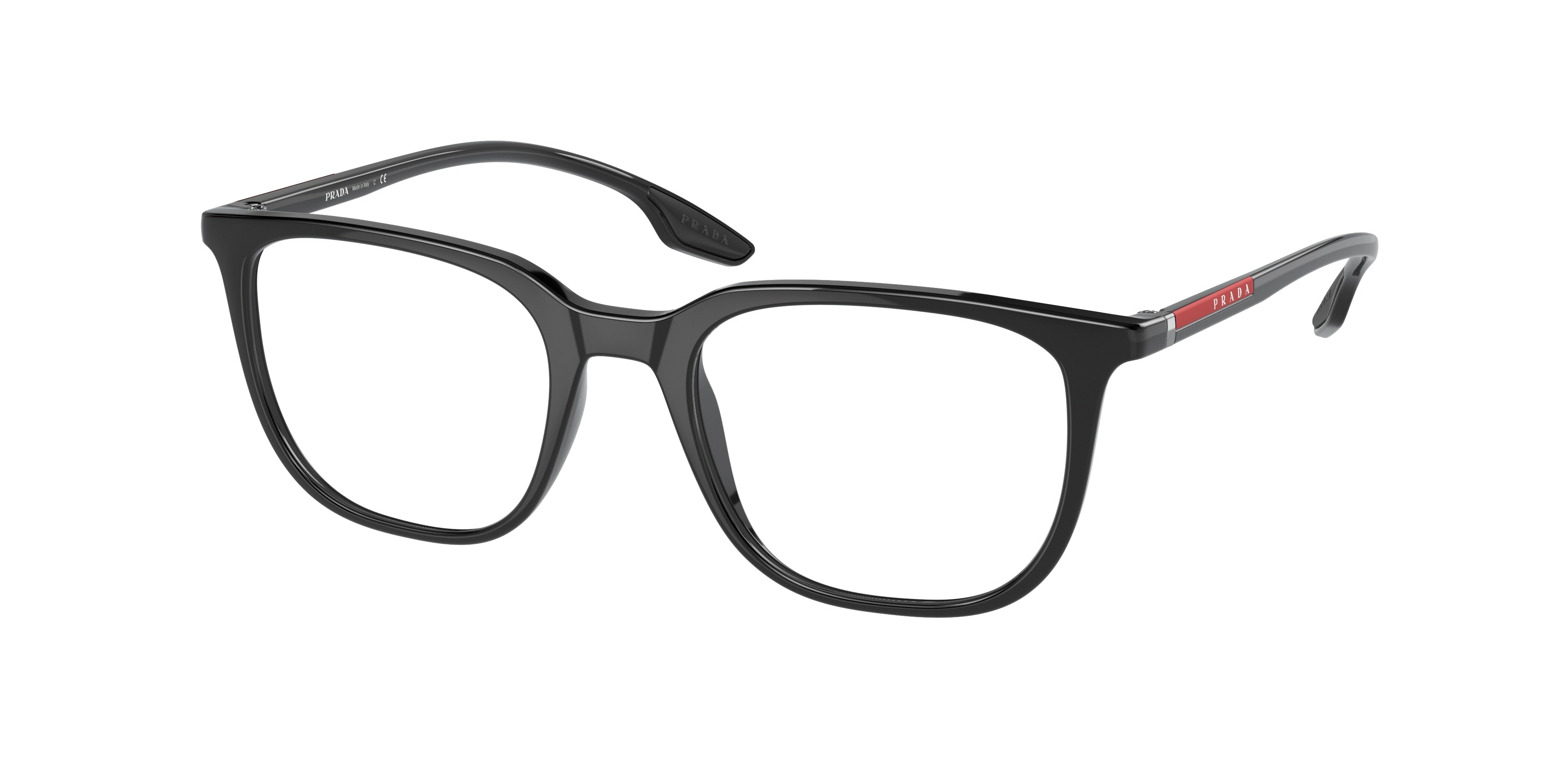 Prada Linea Rossa PS01OV Pillow Eyeglasses 1AB1O1-Black 50-145-19 - Color Map Black