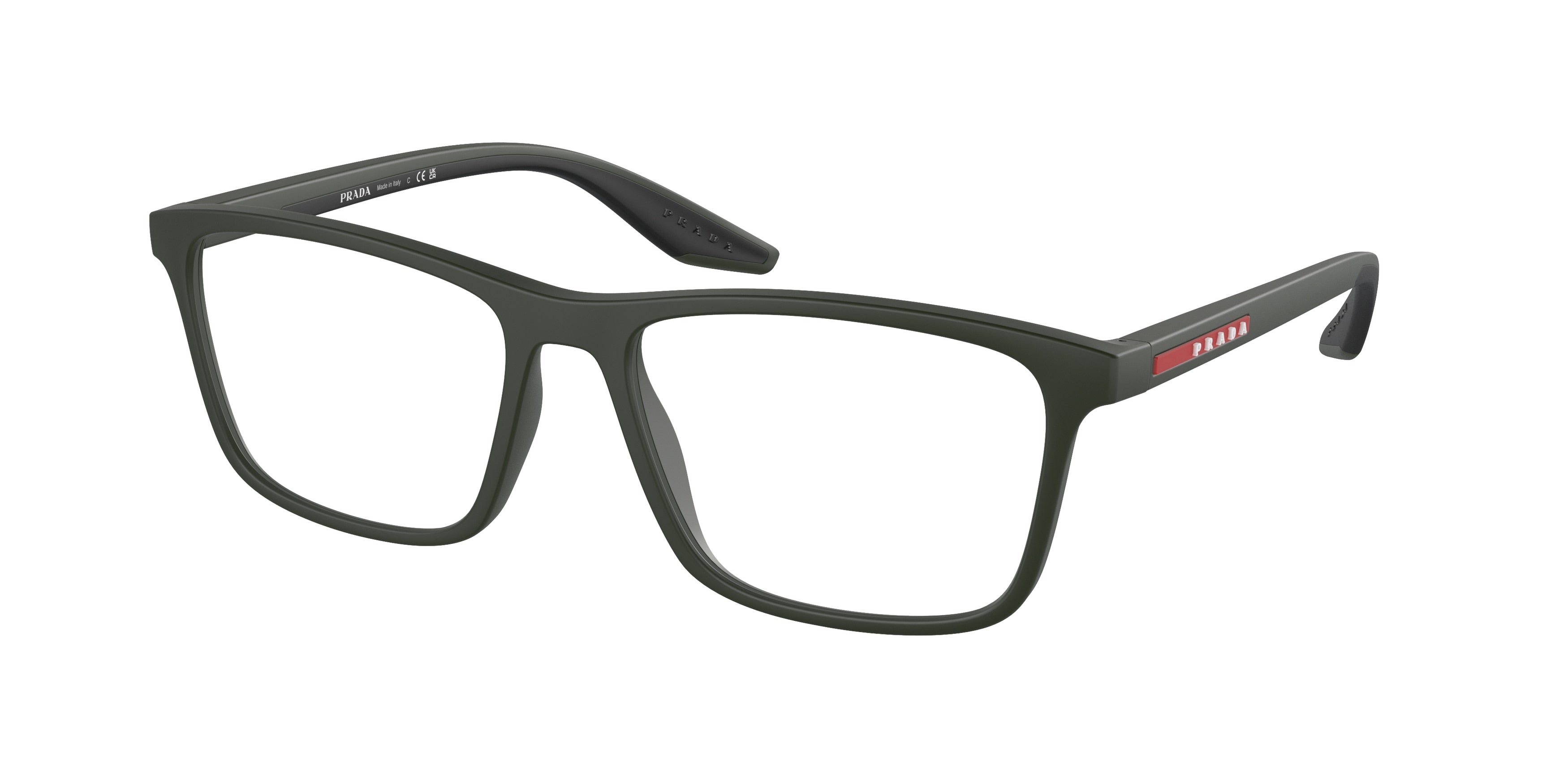 Prada Linea Rossa PS01QV Pillow Eyeglasses 5361O1-Matte Green 54-145-17 - Color Map Green