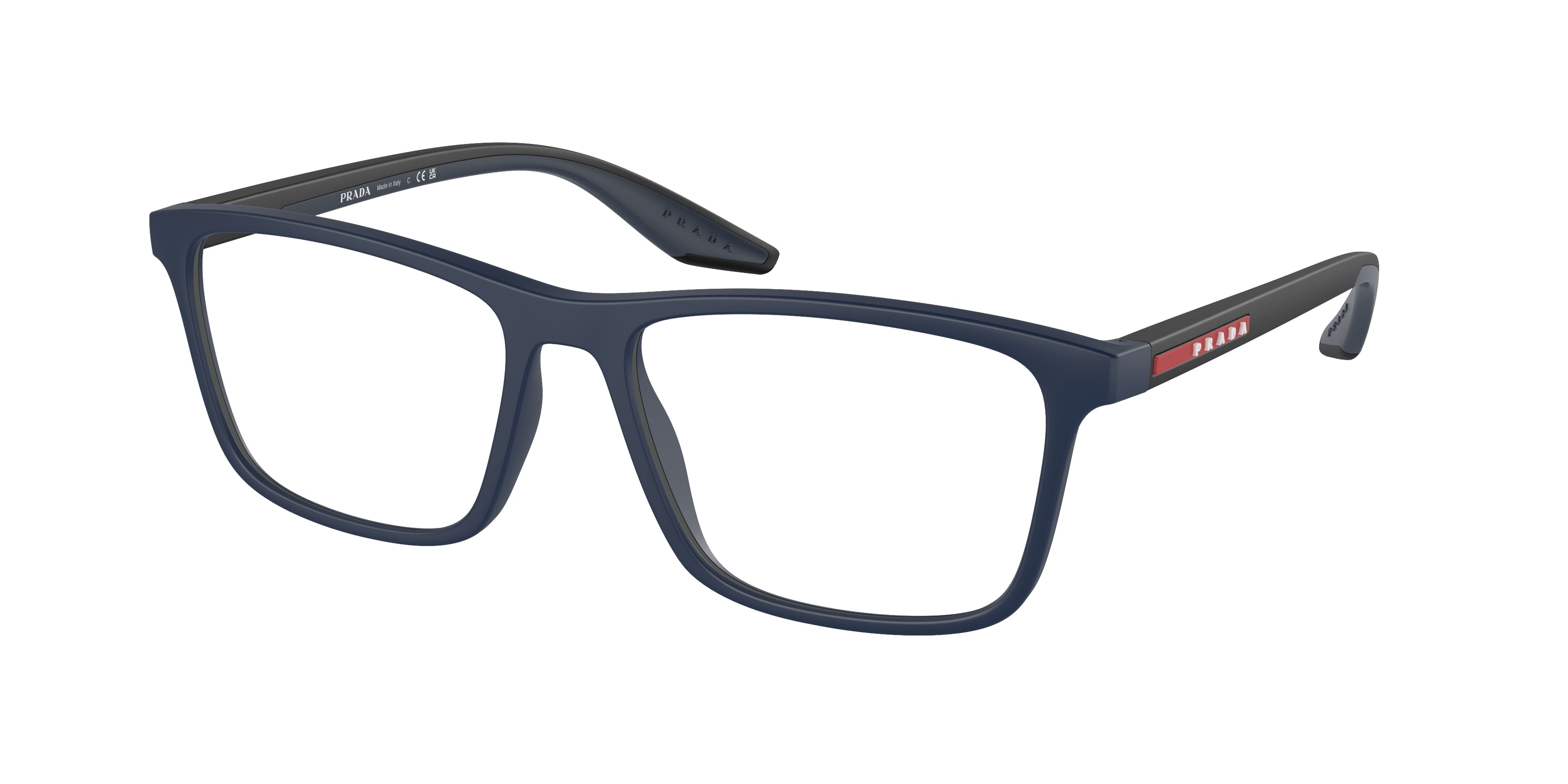 Prada Linea Rossa PS01QV Pillow Eyeglasses TFY1O1-Blue Rubber 56-145-17 - Color Map Blue