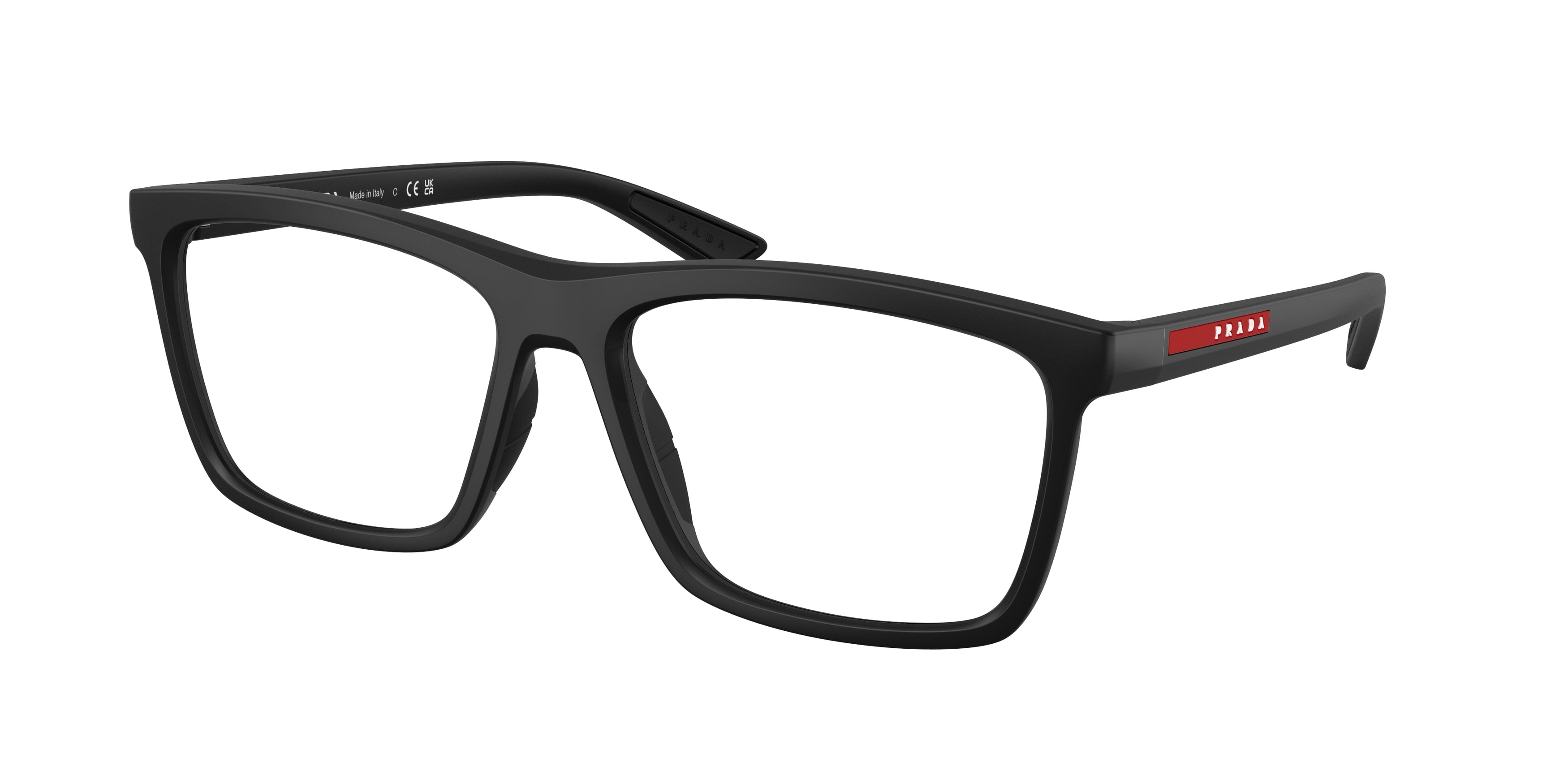 Prada Linea Rossa PS01TV Pillow Eyeglasses 1BO1O1-Matte Black 57-145-17 - Color Map Black