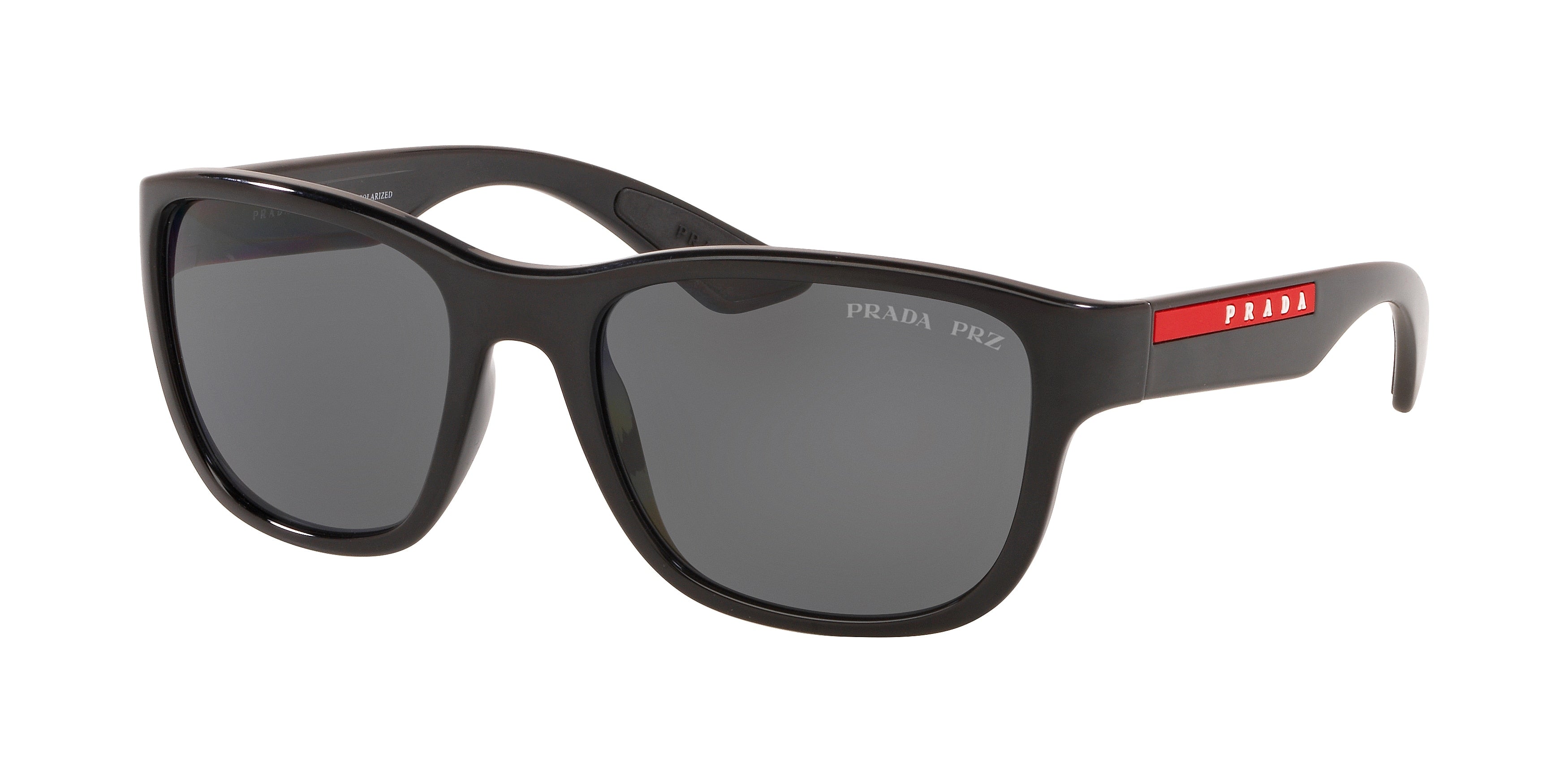 Prada Linea Rossa ACTIVE PS01US Pillow Sunglasses 1AB5Z1-Black 55-140-19 - Color Map Black
