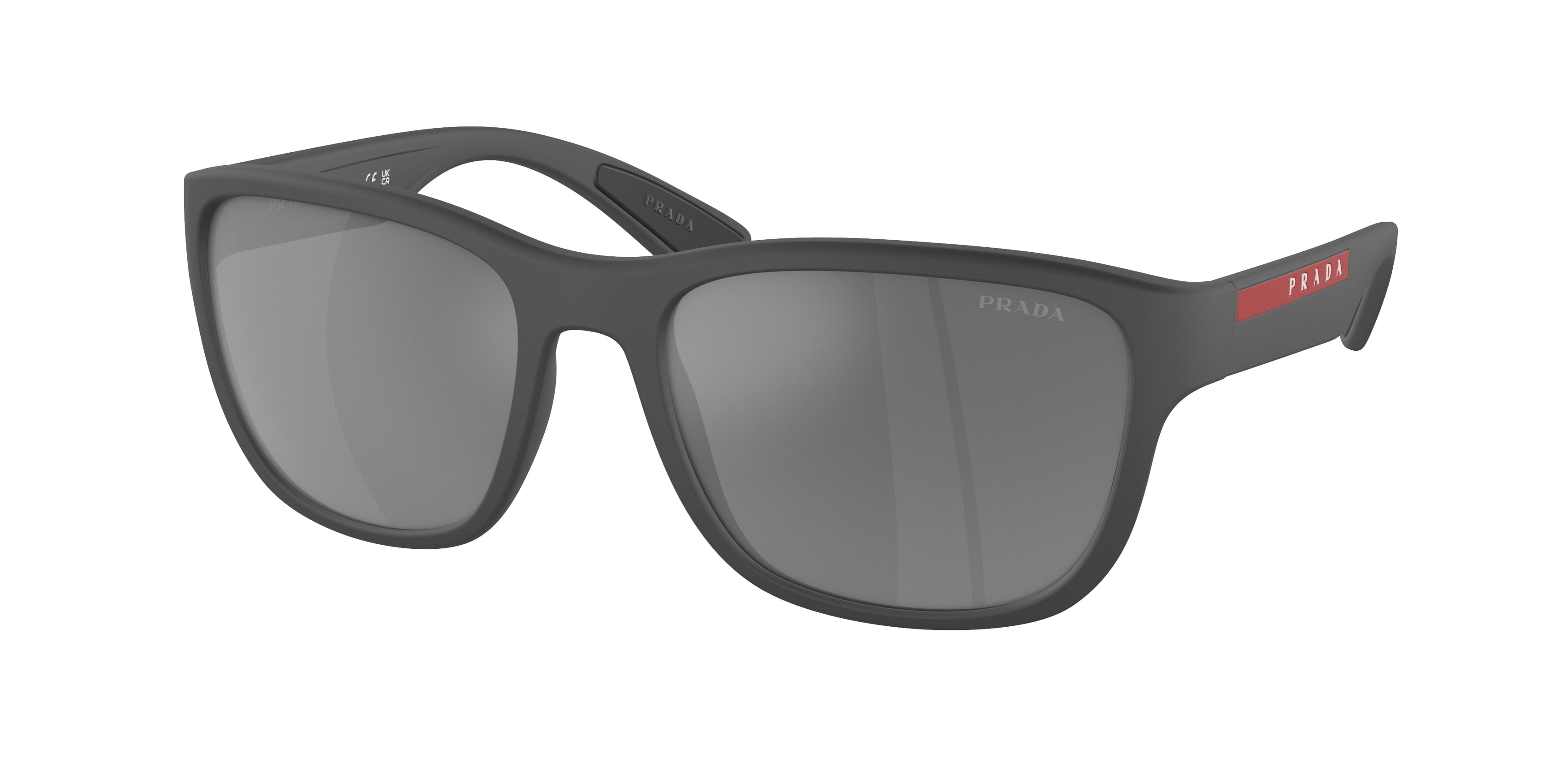 Prada Linea Rossa ACTIVE PS01US Pillow Sunglasses UFK5L0-Grey Rubber 59-145-19 - Color Map Grey