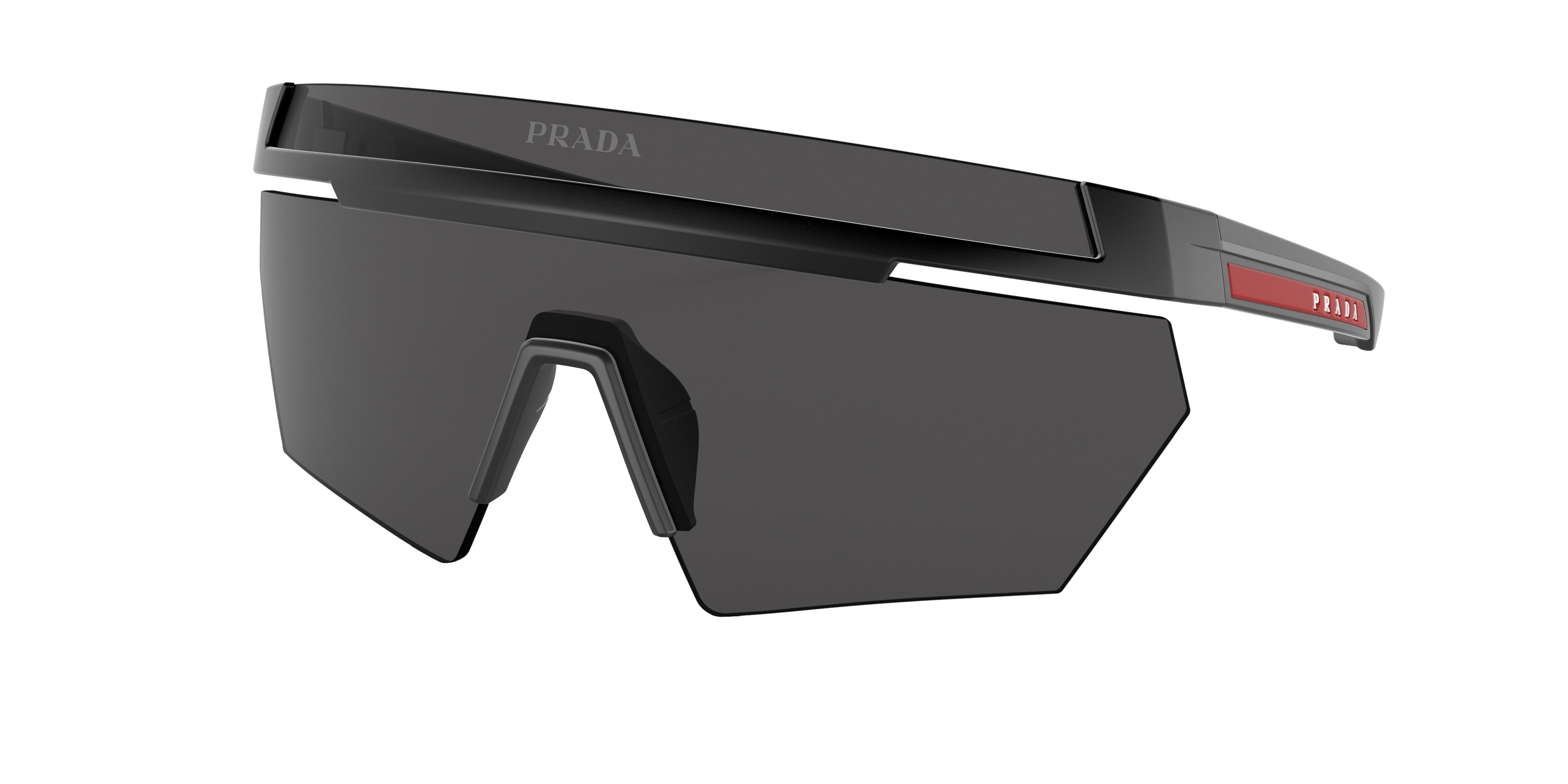 Prada Linea Rossa PS01YS Irregular Sunglasses 1BO06F-Matte Black 0-130-144 - Color Map Black