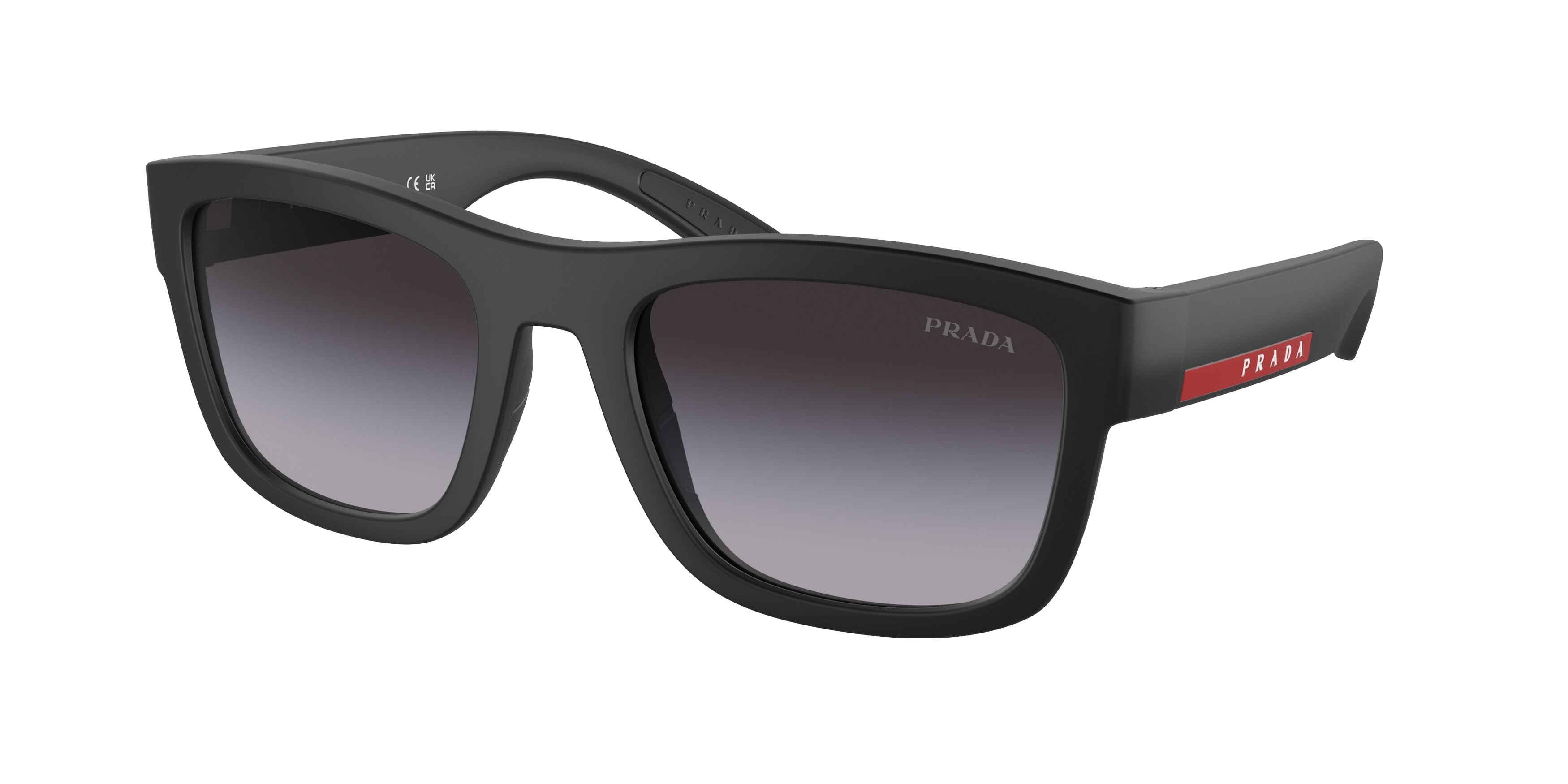 Prada Linea Rossa PS01ZS Pillow Sunglasses 1BO09U-Matte Black 56-145-21 - Color Map Black