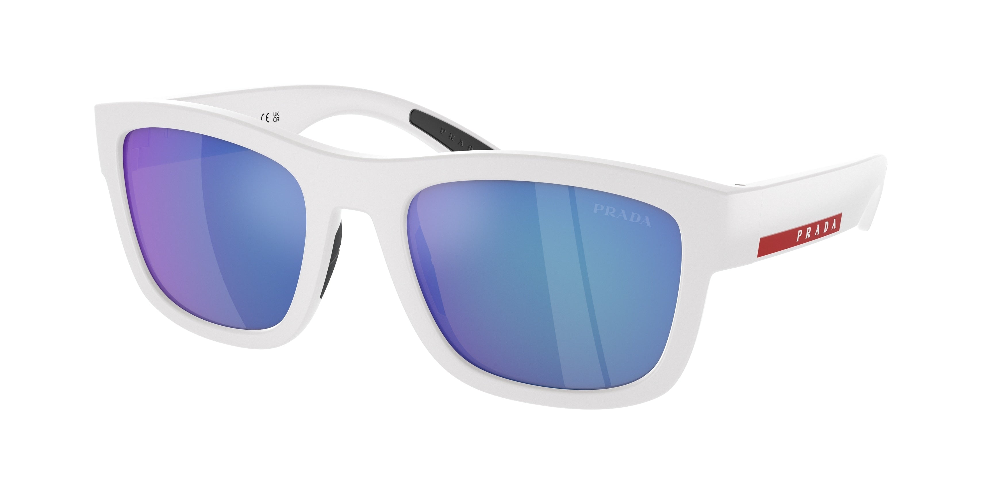 Prada Linea Rossa PS01ZS Pillow Sunglasses TWK08R-White Rubber 56-145-21 - Color Map White