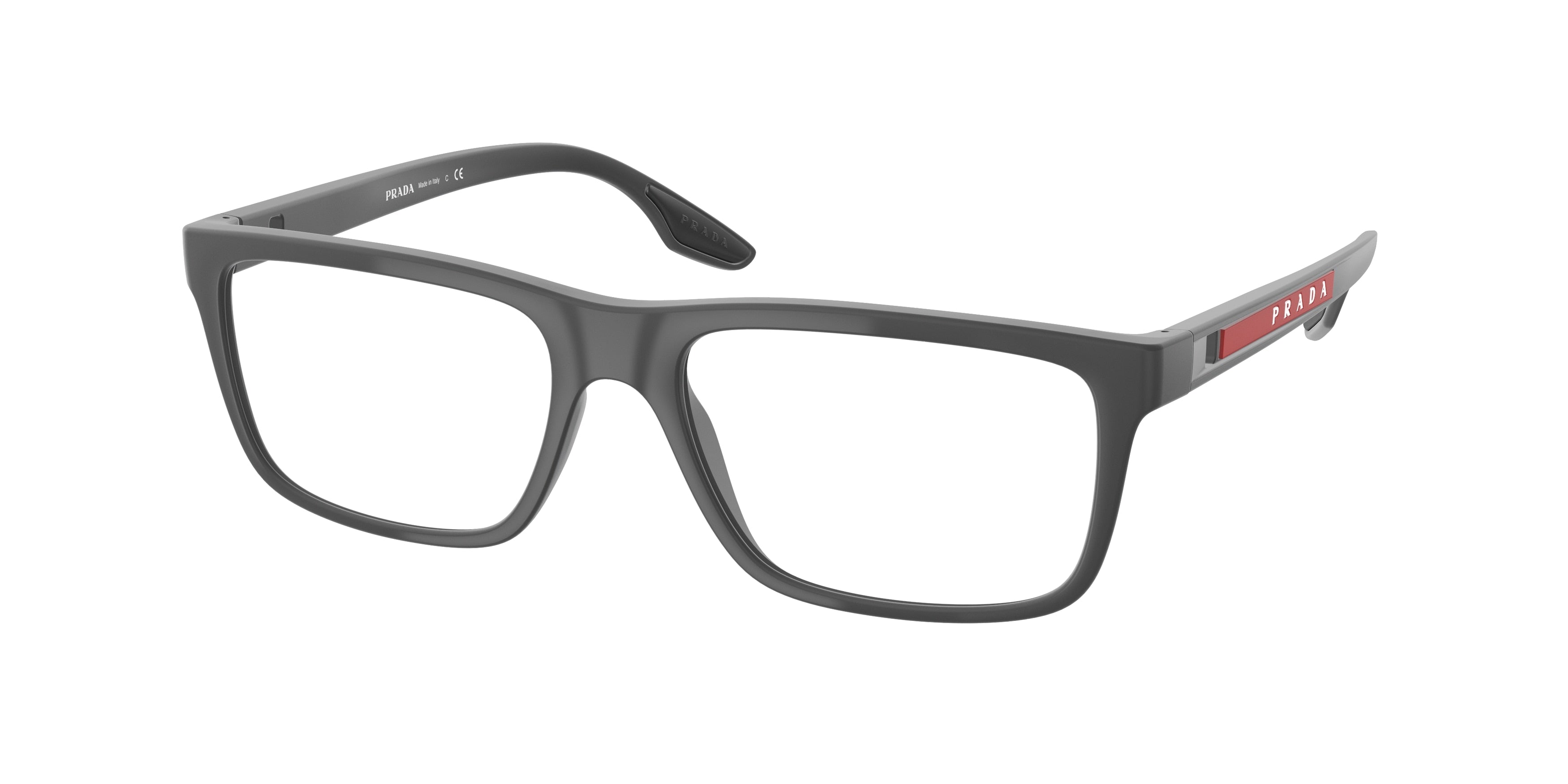 Prada Linea Rossa PS02OV Pillow Eyeglasses UFK1O1-Grey Rubber 55-145-17 - Color Map Grey