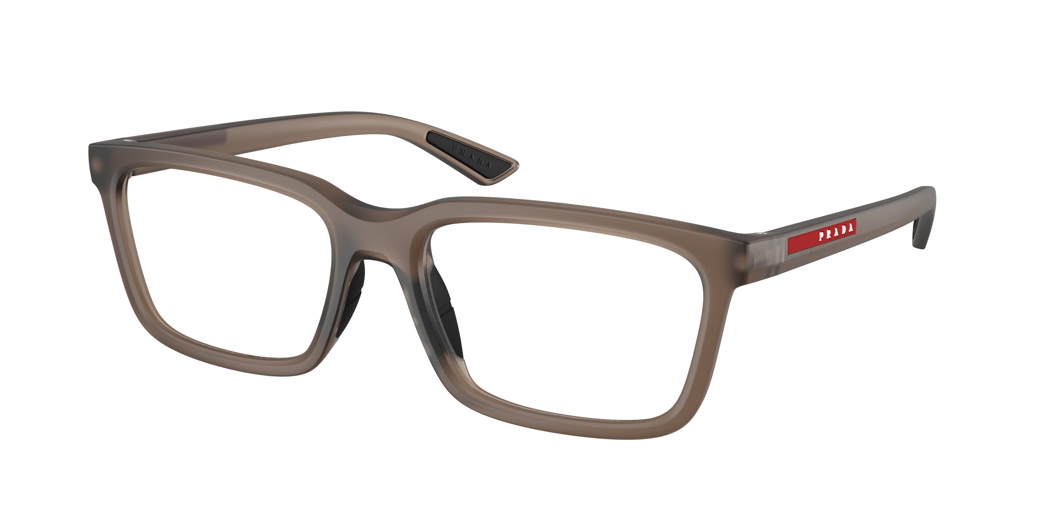 Prada Linea Rossa PS02SV Rectangle Eyeglasses for Men — Free Shipping - 54-145-18 / 29F1O1-Frosted Brown